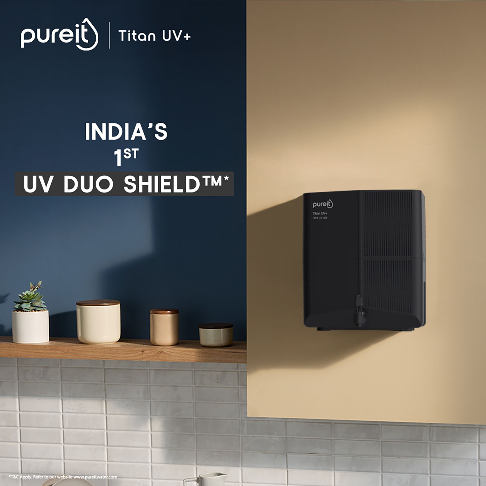 pureit Titan UV+ 7L UV Lamp + UFSC+ UV Led Water Purifier with Integrated Sediment Filter (Black)_4