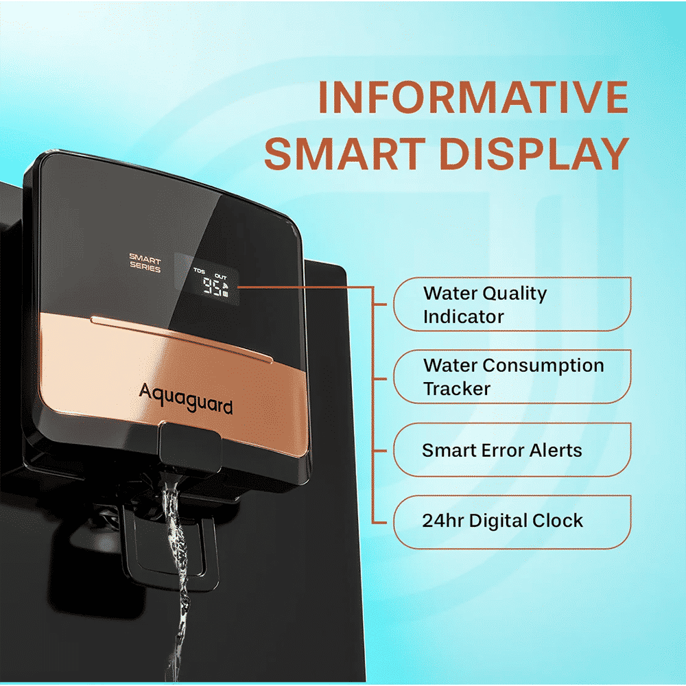 Aquaguard Enrich Stylo 5L RO+UV Water Purifier with Active Copper Zinc Booster Technology (Black)_9
