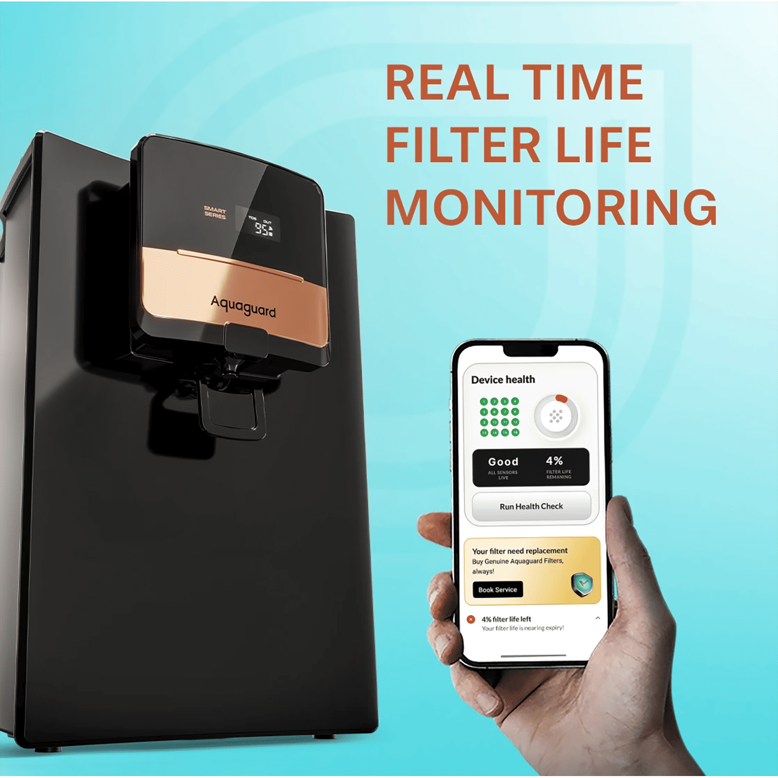 Aquaguard Enrich Stylo 5L RO+UV Water Purifier with Active Copper Zinc Booster Technology (Black)_11