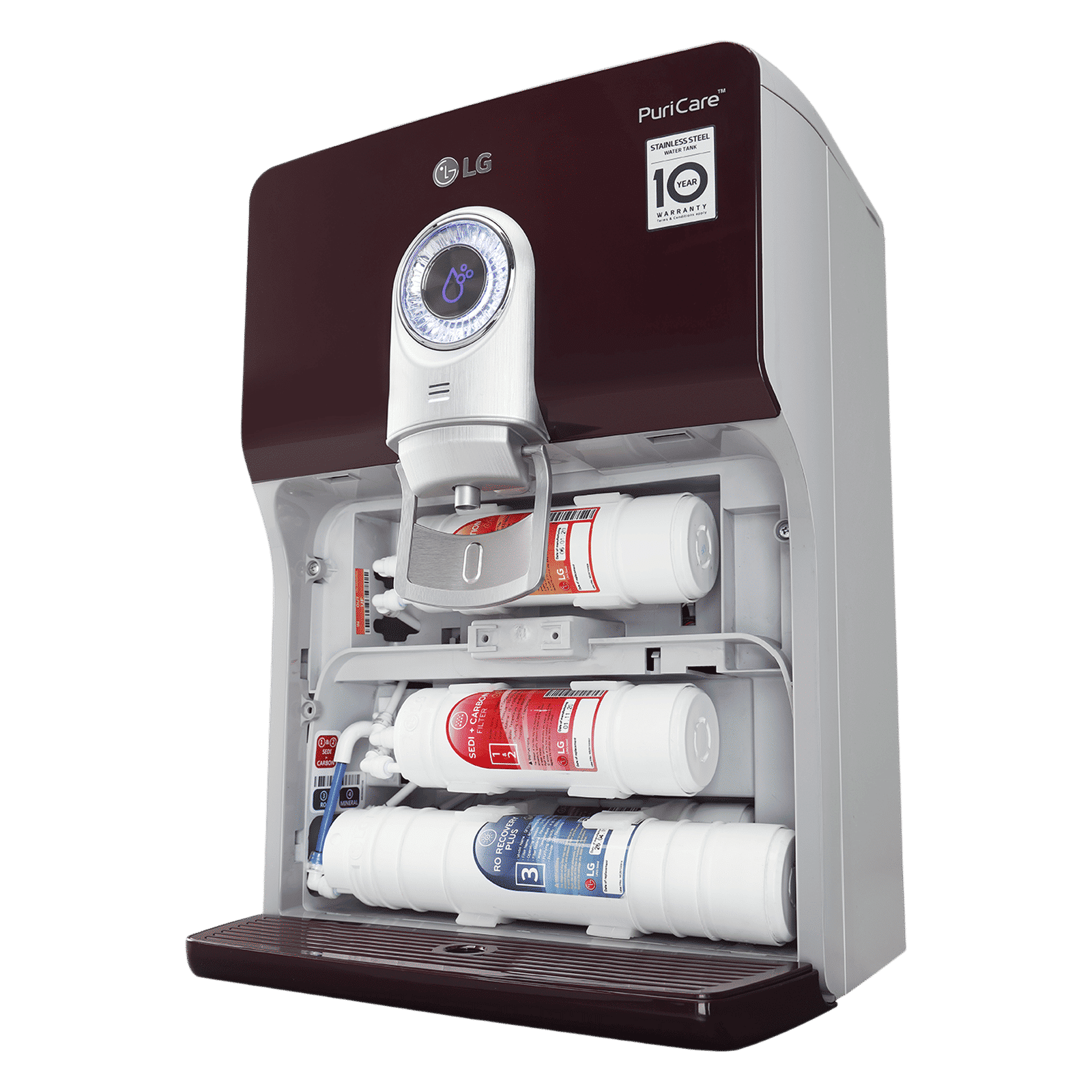 LG PuriCare 8L RO + UV + UF + Mineral Booster Water Purifier with Multi Stage Filtration (Crimson Red) LG PuriCare 8L RO + UV + UF + Mineral Booster Water Purifier with Multi Stage Filtration (Crimson Red)_4