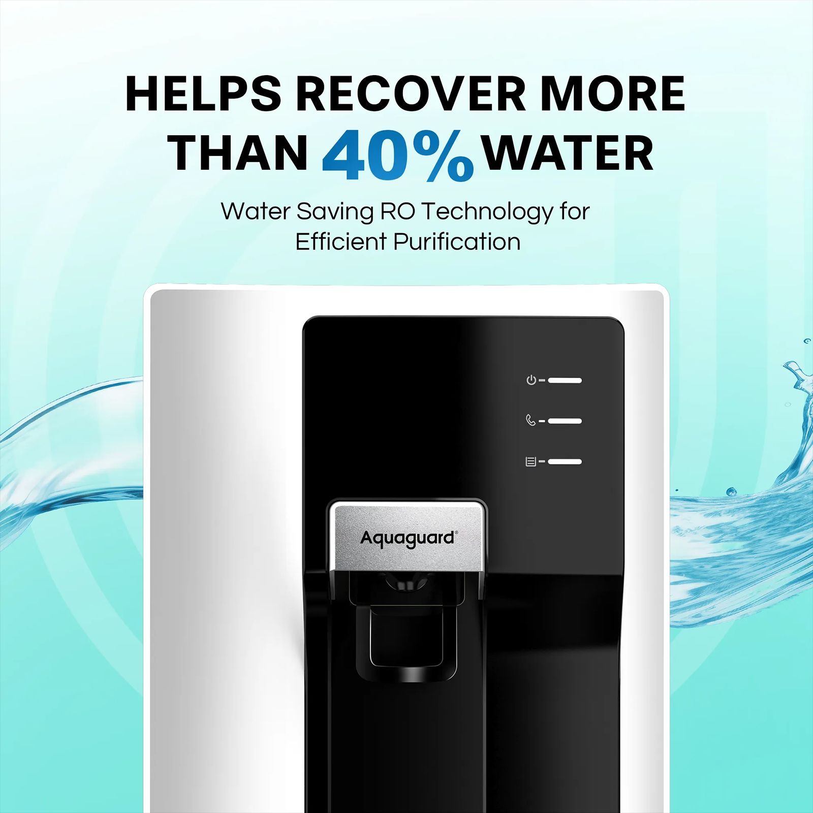 Aquaguard Enrich Astor 6L RO + UV + Alkaline 2X Water Purifier with Mega Sediment Filter (Black)_13