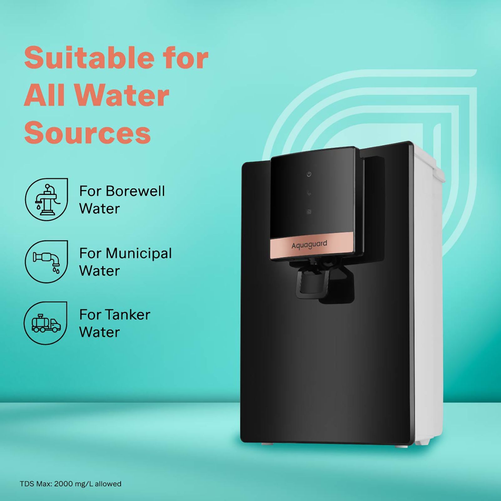 Aquaguard Enrich Neo 6L UF + UV 2X Water Purifier with Mega Sediment Filter (Black) Aquaguard Enrich Neo 6L UF + UV 2X Water Purifier with Mega Sediment Filter (Black)_8