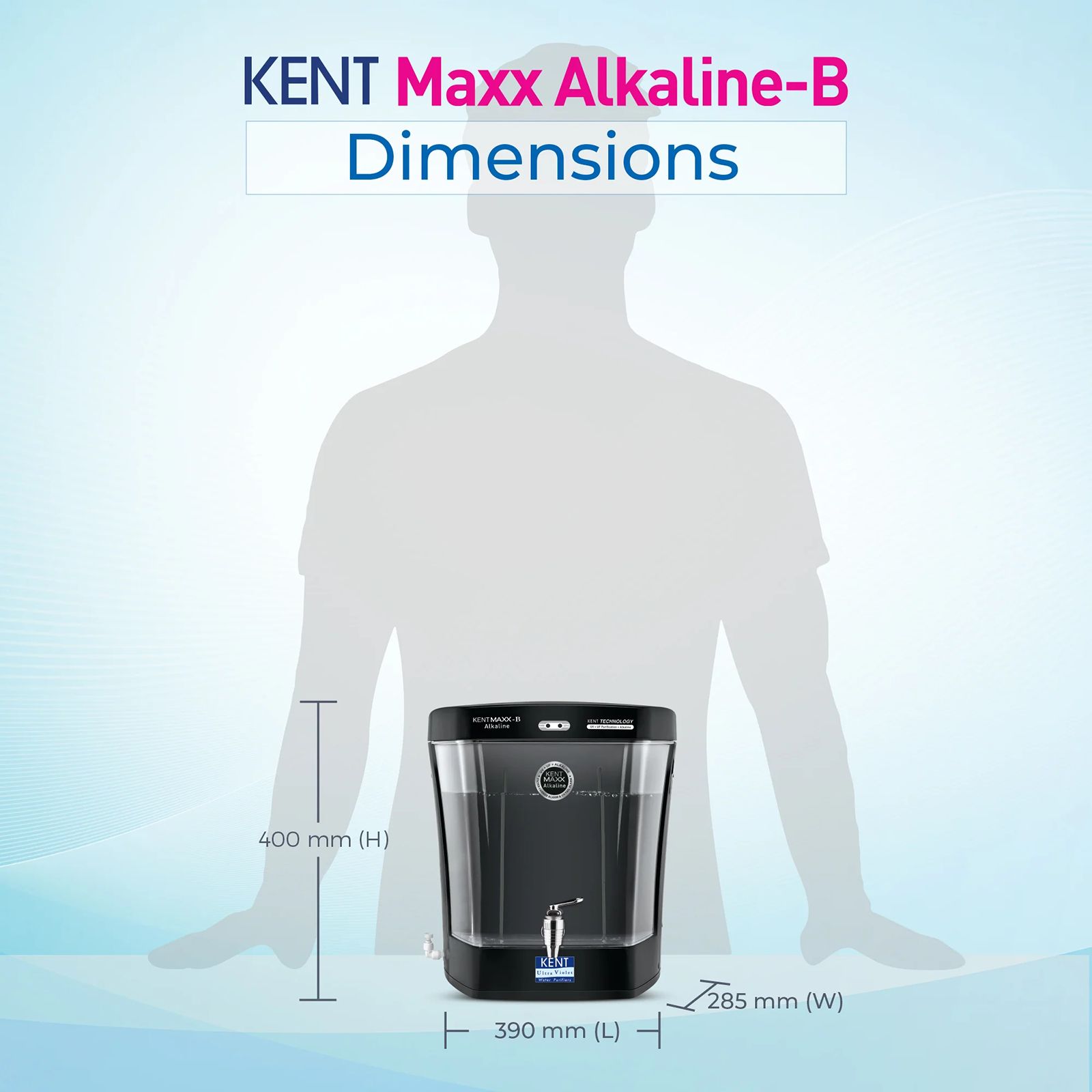 KENT Maxx Alkaline-B 7L UV + UF + Alkaline Water Purifier with Computer Controlled Operations (Black) KENT Maxx Alkaline-B 7L UV + UF + Alkaline Water Purifier with Computer Controlled Operations (Black)_2