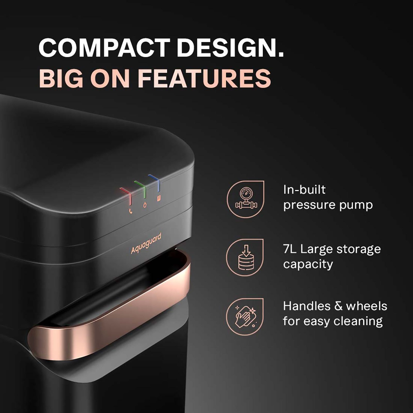 Aquaguard Aspire Designo UTC 7L UV + UF Water Purifier with Water Saving Technology (Black)_9