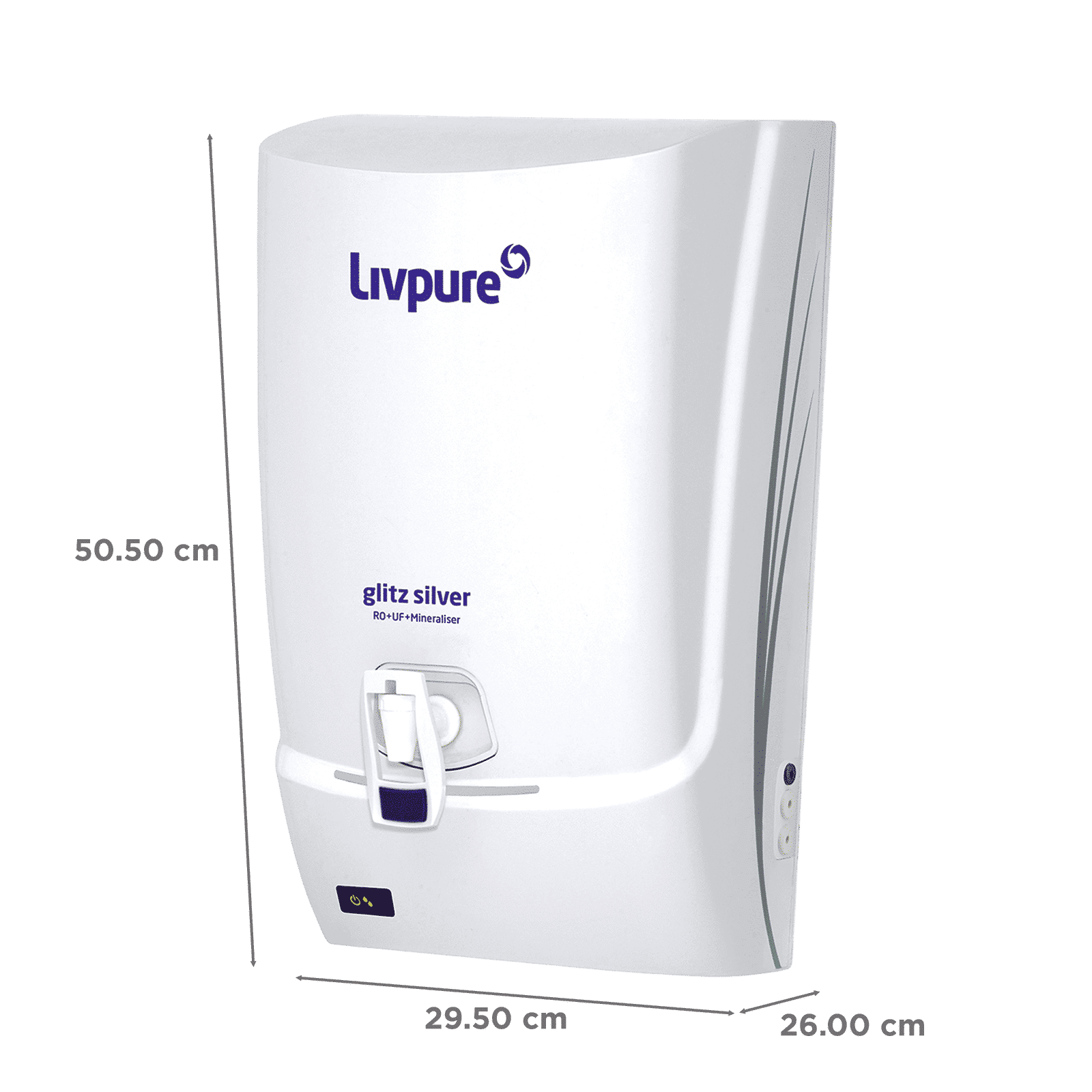 Livpure Glitz Silver 7L RO + UF + Mineraliser Water Purifier with LED Display (White)_2