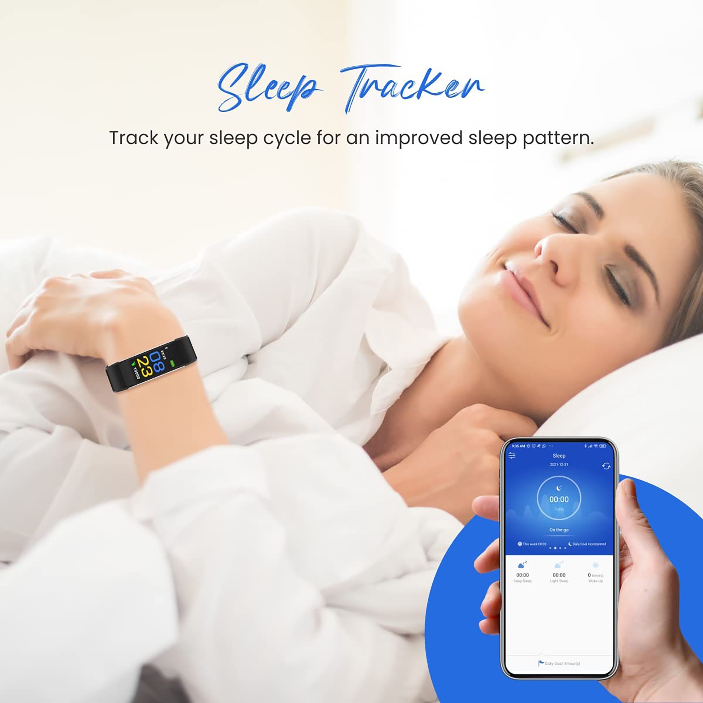 PORTRONICS Kronos X3 Smart Band with Steps Tracker (0.96 Inch Digital Display, IP67 Water Resistant, Black Strap)_6