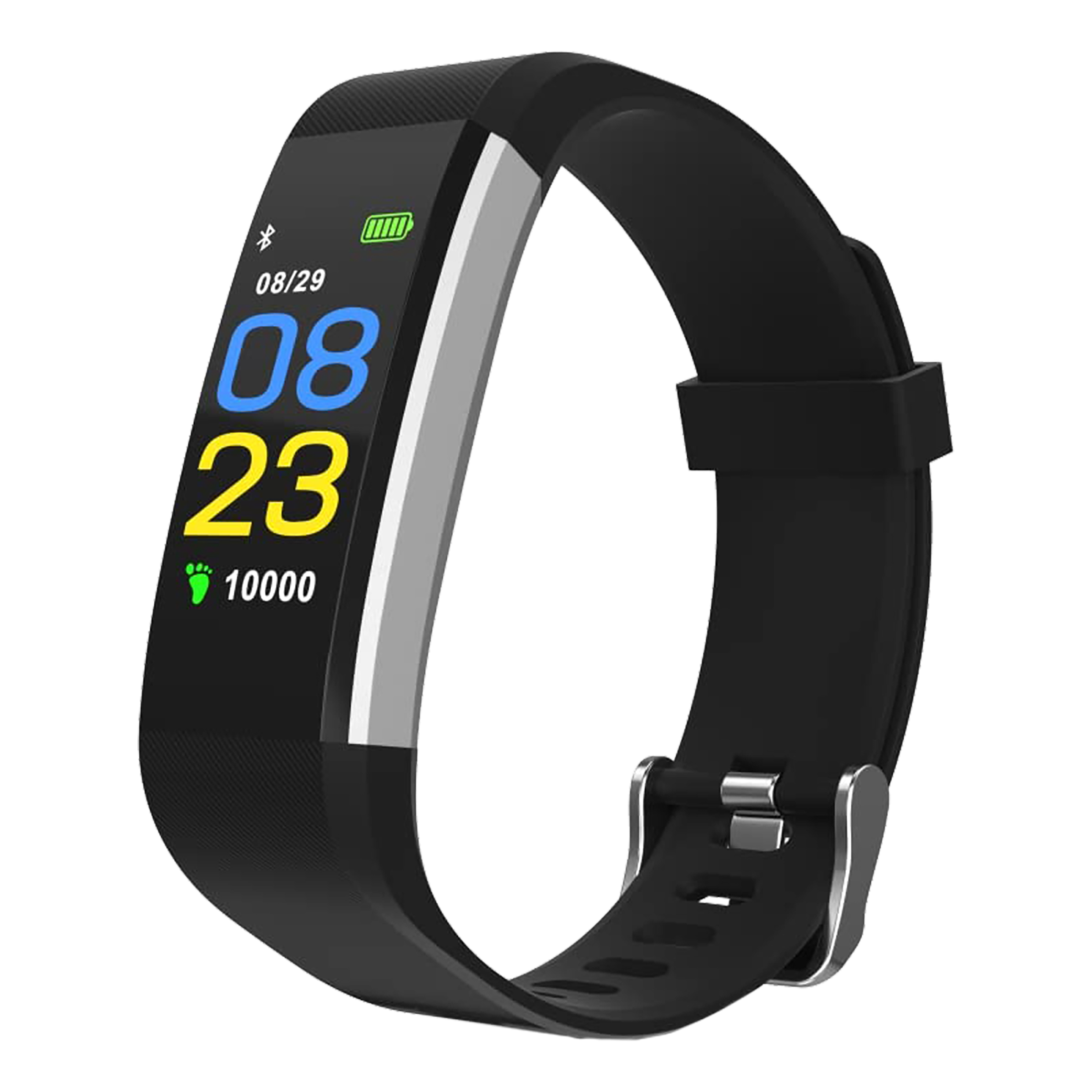 PORTRONICS Kronos X3 Smart Band with Steps Tracker (0.96 Inch Digital Display, IP67 Water Resistant, Black Strap)_1