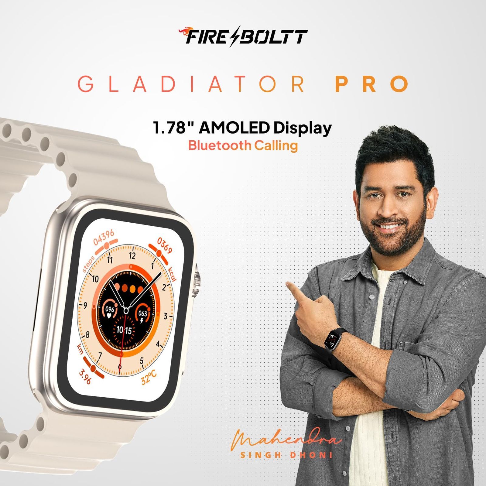 FIRE-BOLTT Gladiator Ocean Smartwatch with Bluetooth Calling (49.7mm Display, IP67 Water Resistant, Light Gold Strap)_3
