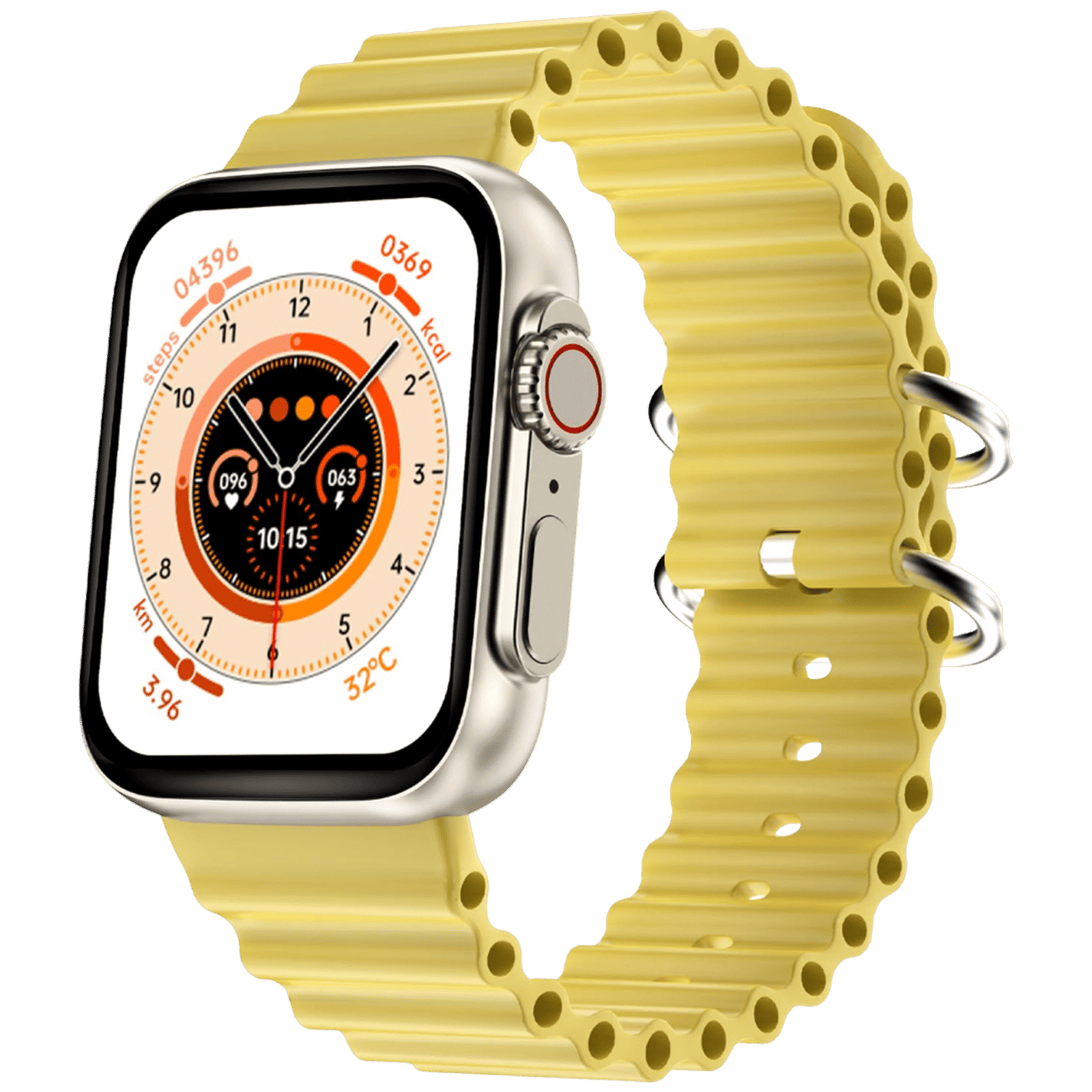 FIRE-BOLTT Gladiator Ocean Smartwatch with Bluetooth Calling (49.7mm HD Display, IP67 Water Resistant, Yellow Strap)_1