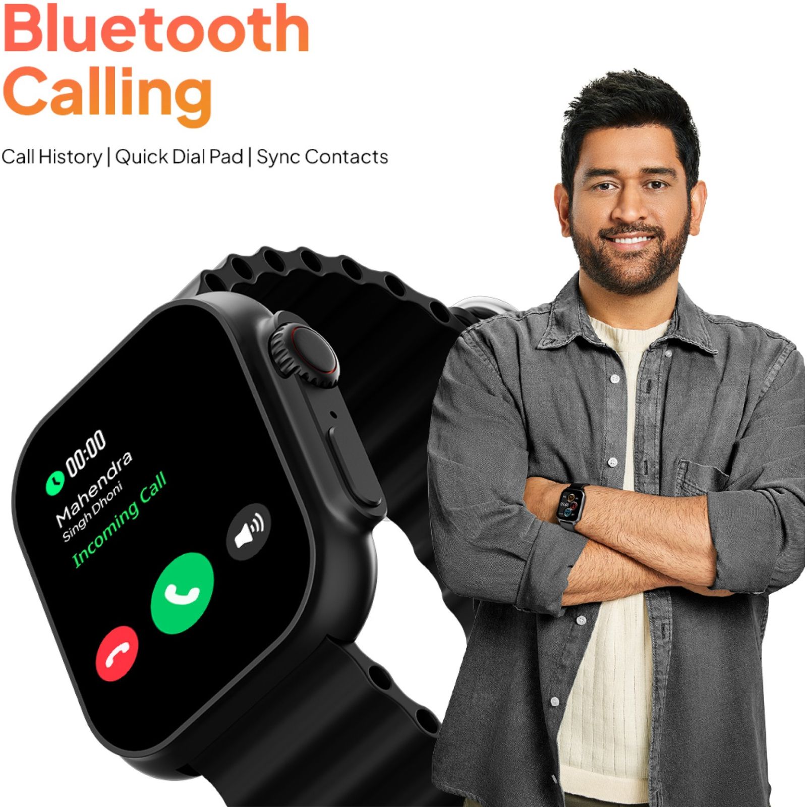 FIRE-BOLTT Supernova Smartwatch with Bluetooth Calling (45.2mm AMOLED Display, IP67 Water Resistant, Black Strap)_3