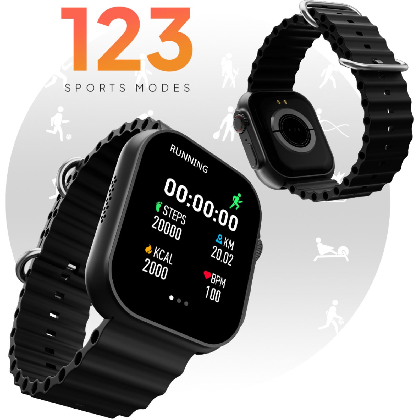 FIRE-BOLTT Supernova Smartwatch with Bluetooth Calling (45.2mm AMOLED Display, IP67 Water Resistant, Black Strap)_4