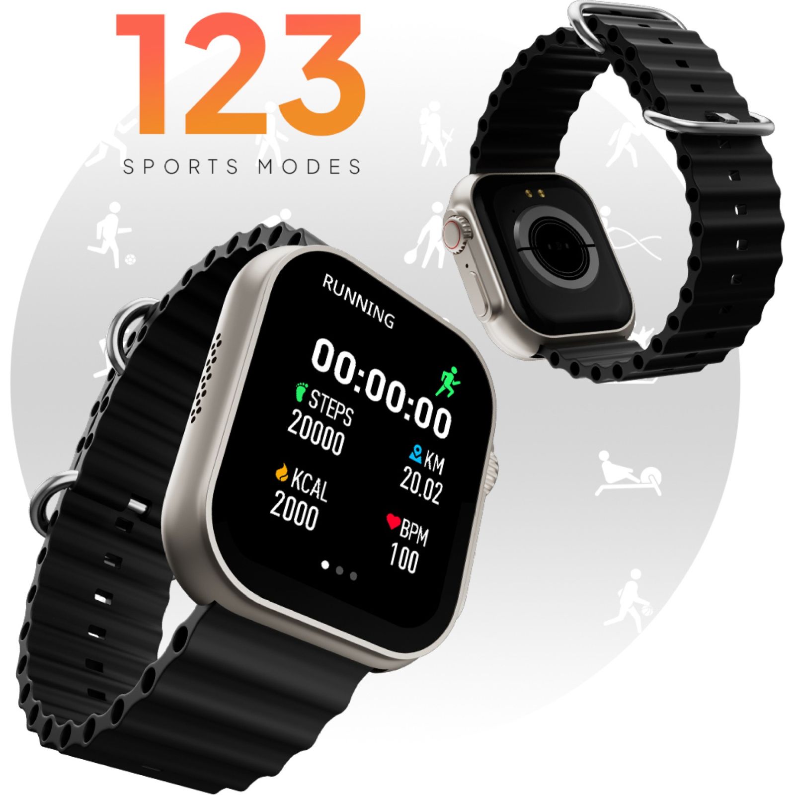 FIRE-BOLTT Supernova Smartwatch with Bluetooth Calling (45.2mm AMOLED Display, IP67 Water Resistant, Gold Black Strap)_4