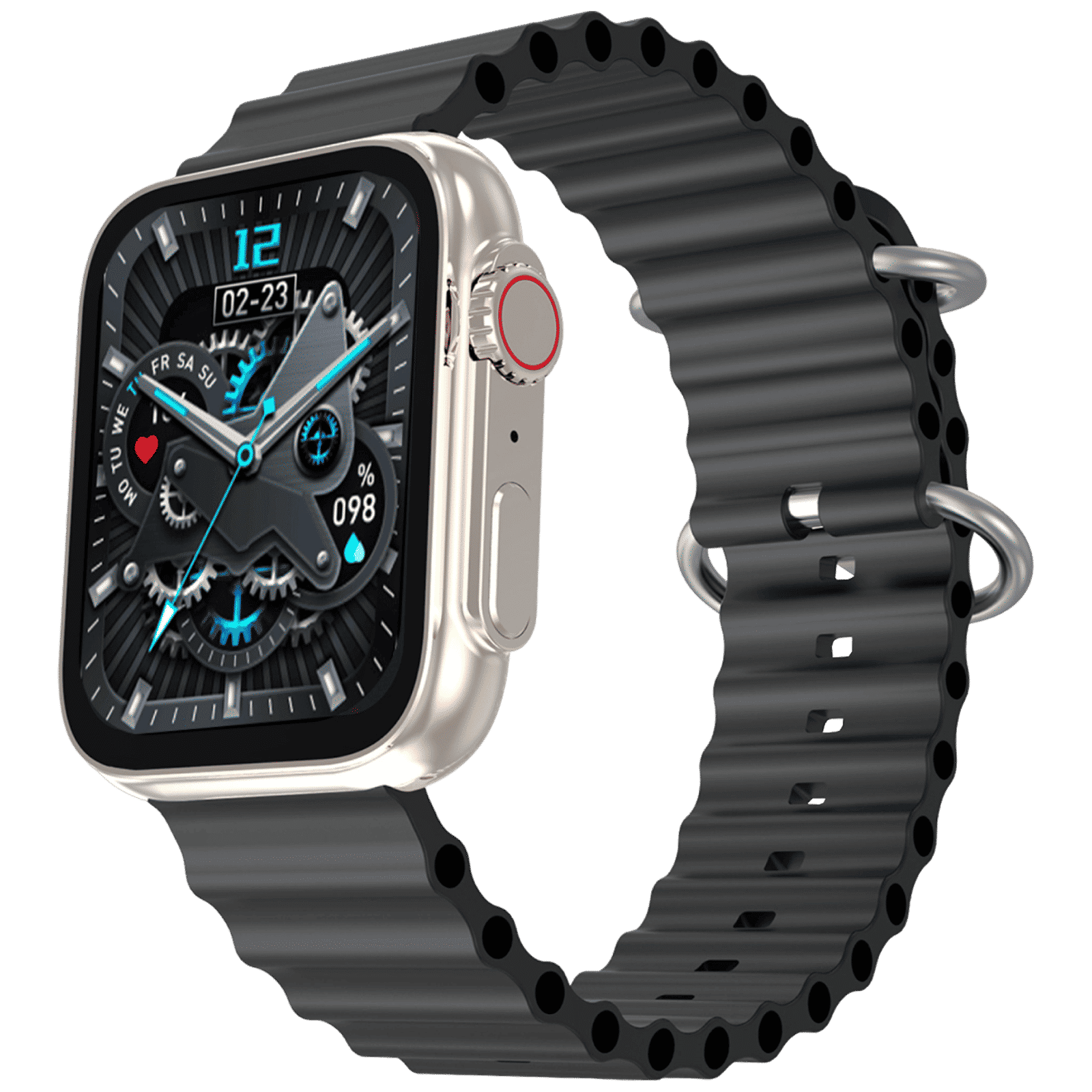 FIRE-BOLTT Supernova Smartwatch with Bluetooth Calling (45.2mm AMOLED Display, IP67 Water Resistant, Gold Black Strap)_1