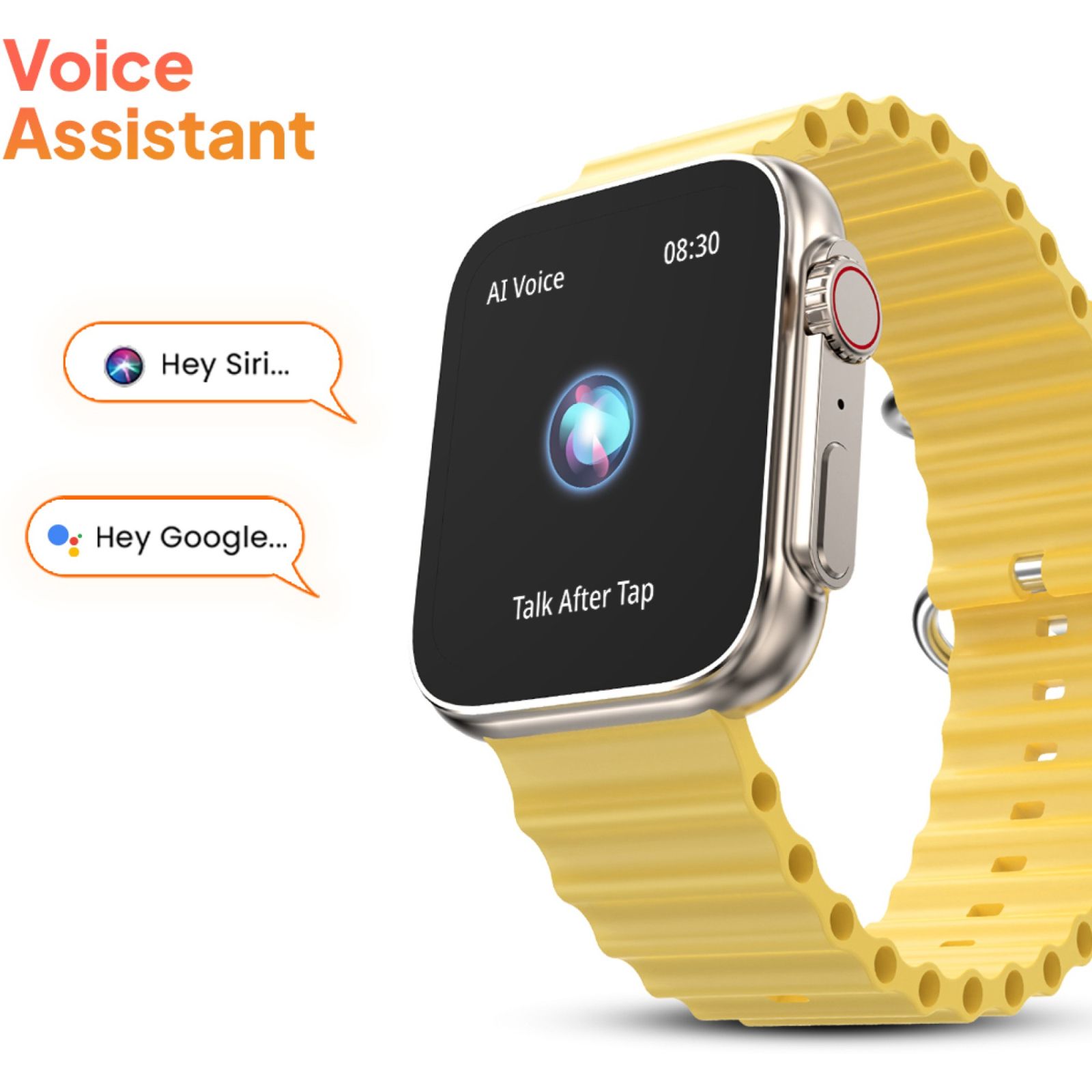 FIRE-BOLTT Supernova Smartwatch with Bluetooth Calling (45.2mm AMOLED Display, IP67 Water Resistant, Yellow Strap)_5