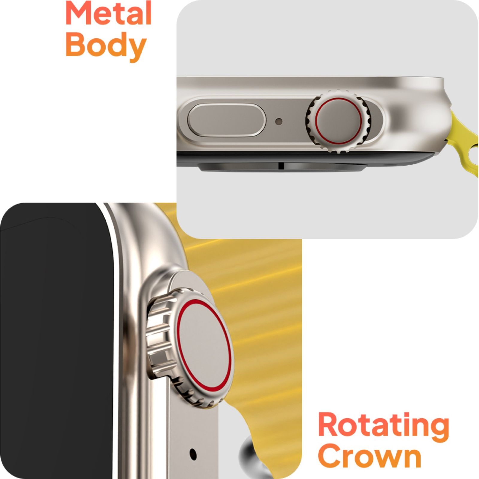 FIRE-BOLTT Supernova Smartwatch with Bluetooth Calling (45.2mm AMOLED Display, IP67 Water Resistant, Yellow Strap)_6