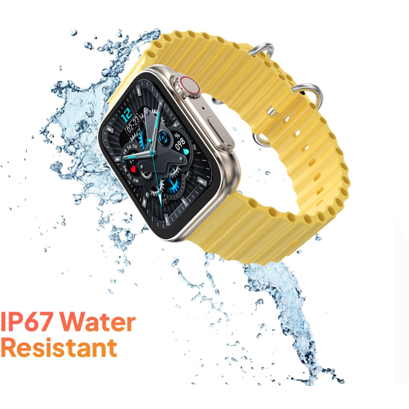 FIRE-BOLTT Supernova Smartwatch with Bluetooth Calling (45.2mm AMOLED Display, IP67 Water Resistant, Yellow Strap)_7