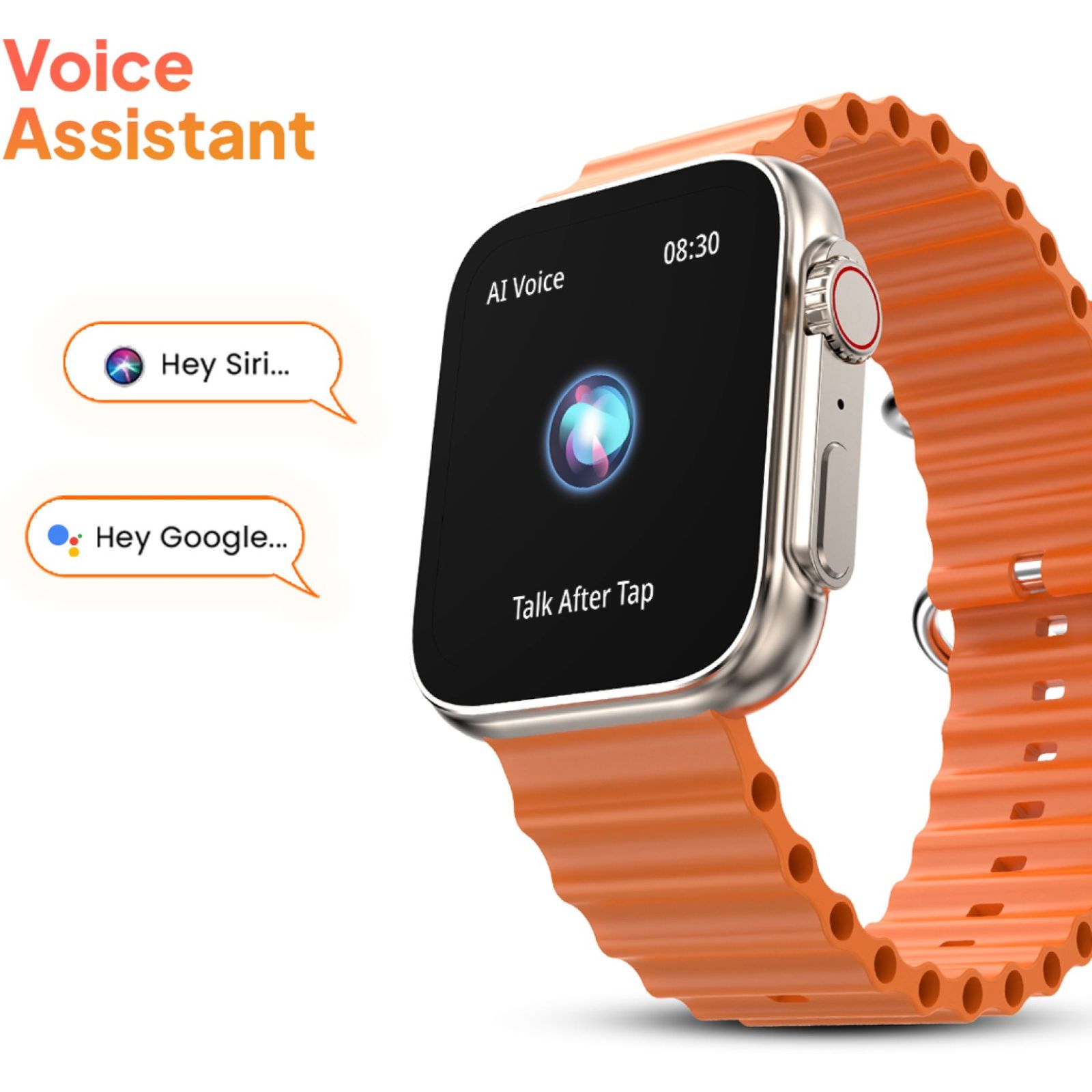 FIRE-BOLTT Supernova Smartwatch with Bluetooth Calling (45.2mm AMOLED Display, IP67 Water Resistant, Orange Strap)_5