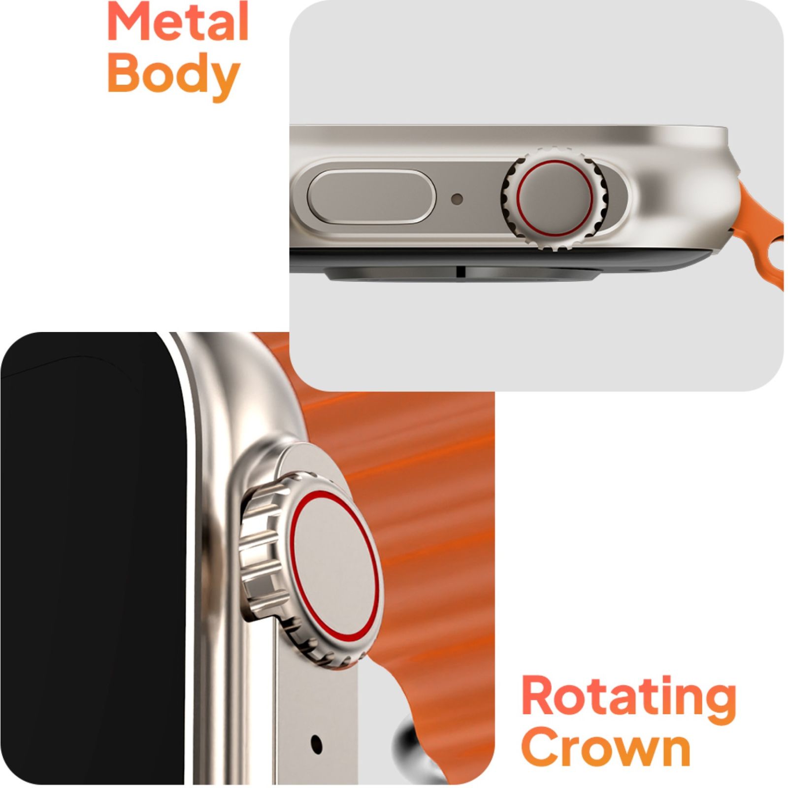 FIRE-BOLTT Supernova Smartwatch with Bluetooth Calling (45.2mm AMOLED Display, IP67 Water Resistant, Orange Strap)_6