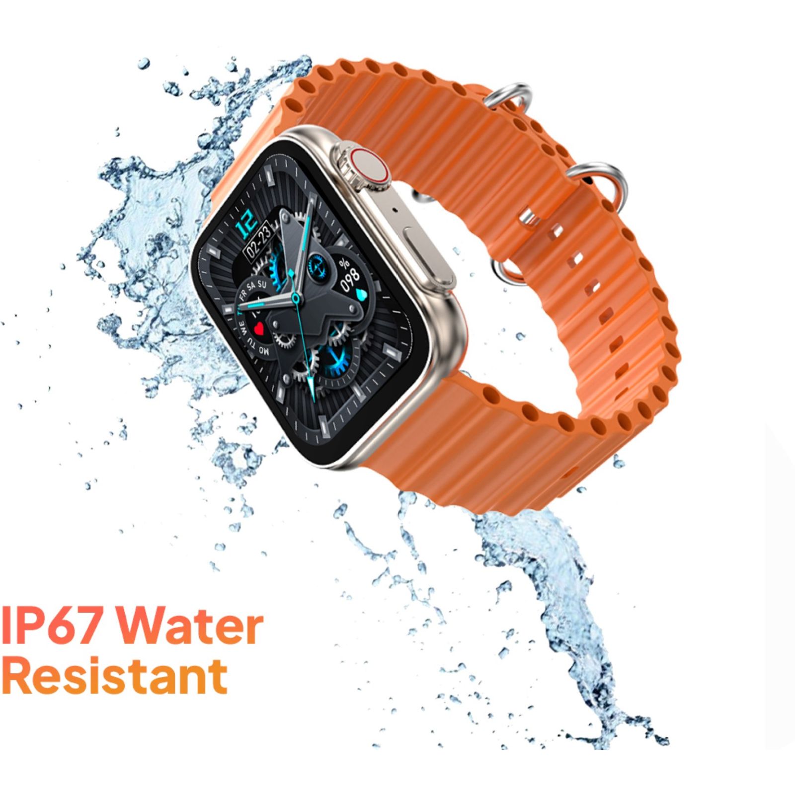 FIRE-BOLTT Supernova Smartwatch with Bluetooth Calling (45.2mm AMOLED Display, IP67 Water Resistant, Orange Strap)_7