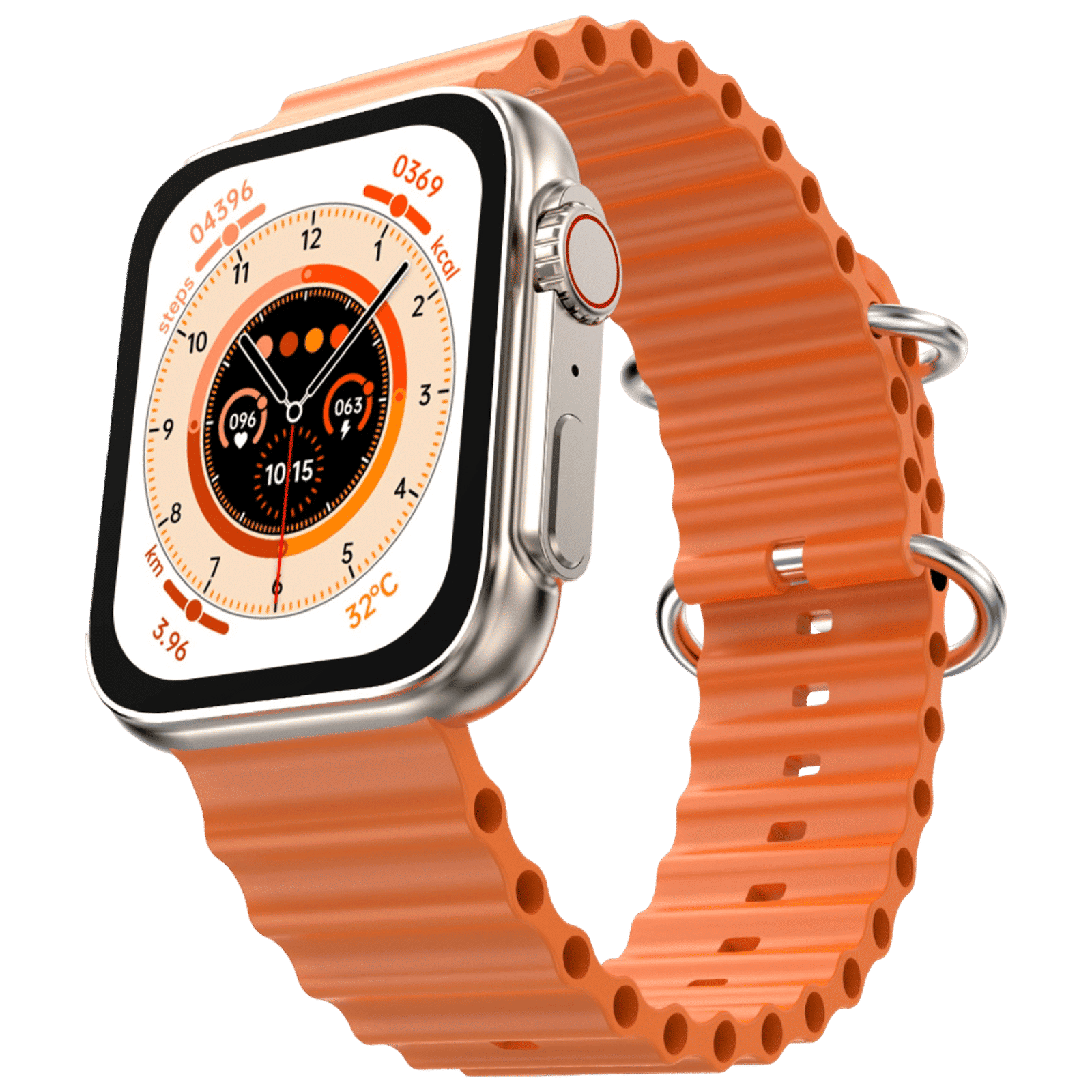 FIRE-BOLTT Supernova Smartwatch with Bluetooth Calling (45.2mm AMOLED Display, IP67 Water Resistant, Orange Strap)_1