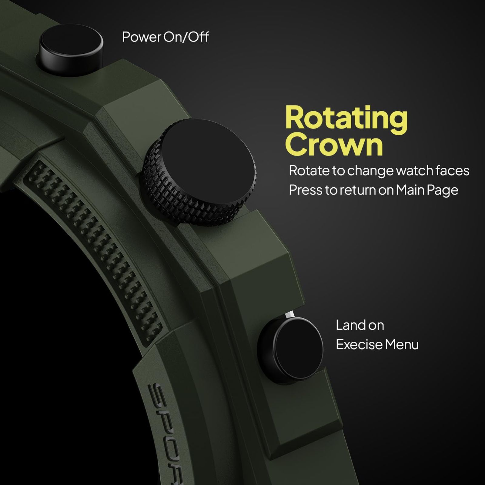 FIRE-BOLTT Quest Smartwatch with Bluetooth Calling (35.3mm HD Display, IP67 Water Resistant, Wildwood Green Strap)_7