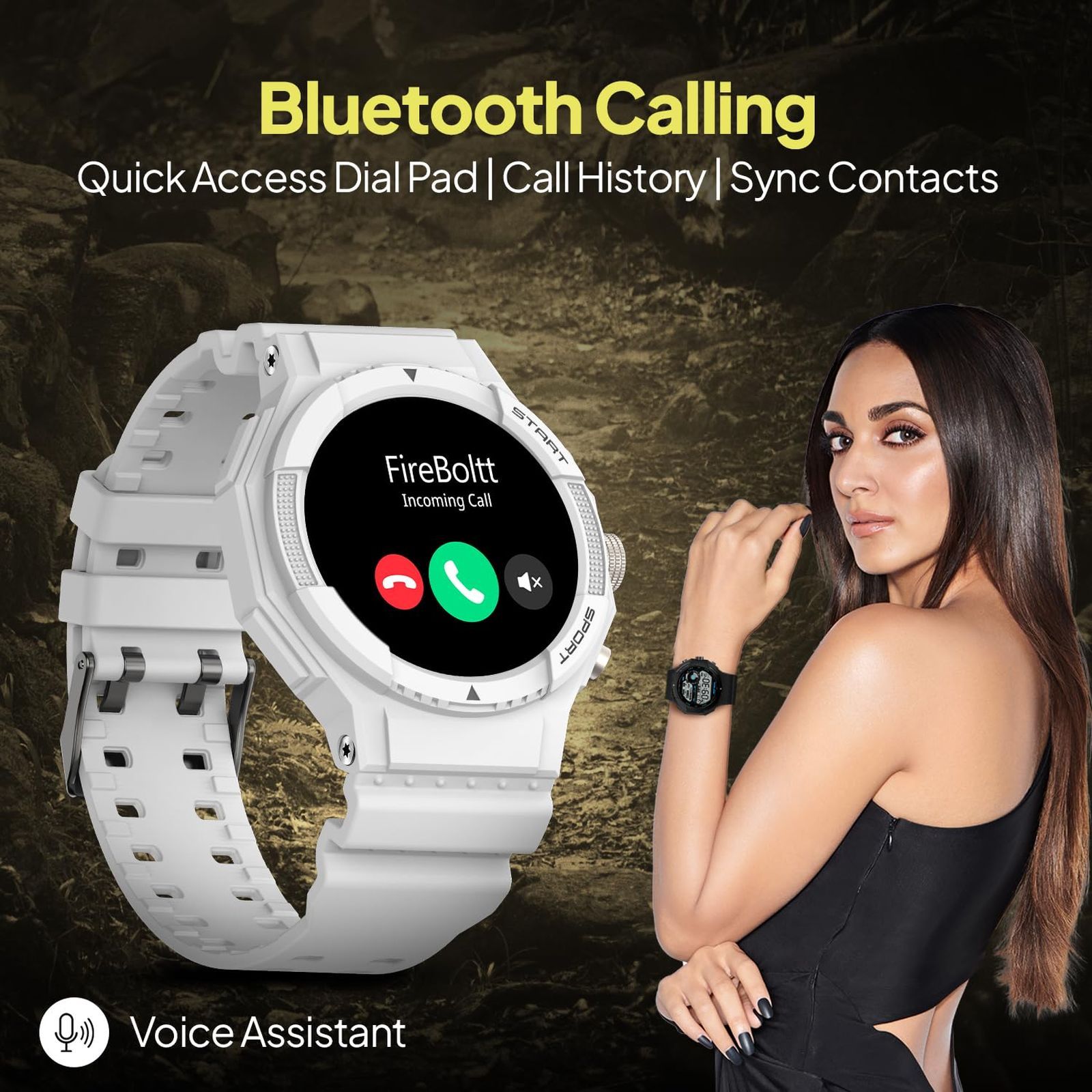FIRE-BOLTT Quest Smartwatch with Bluetooth Calling (35.3mm HD Display, IP67 Water Resistant, Snowfall White Strap)_5