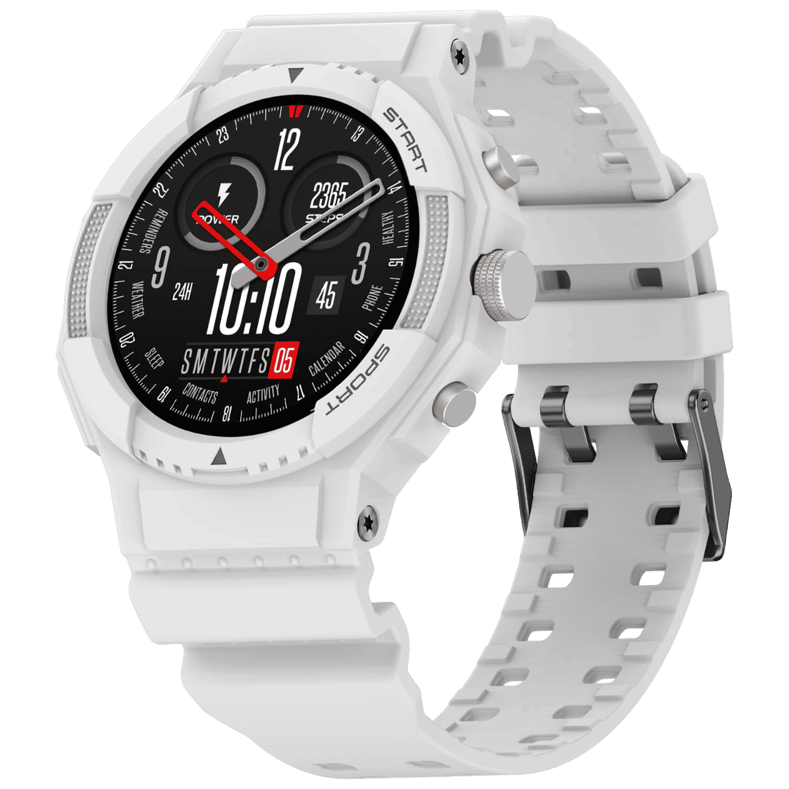 FIRE-BOLTT Quest Smartwatch with Bluetooth Calling (35.3mm HD Display, IP67 Water Resistant, Snowfall White Strap)_1