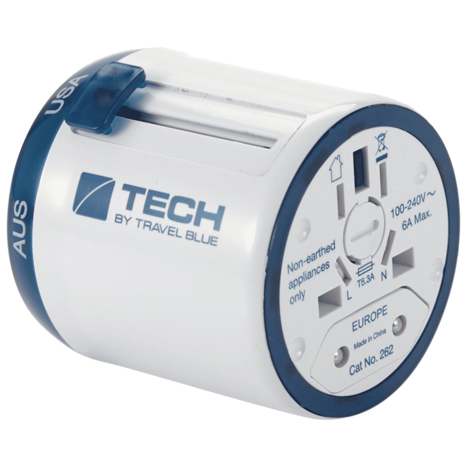 TRAVEL BLUE Twist & Slide World Travel Adaptor (262, White) TRAVEL BLUE Twist & Slide World Travel Adaptor (262, White)_1