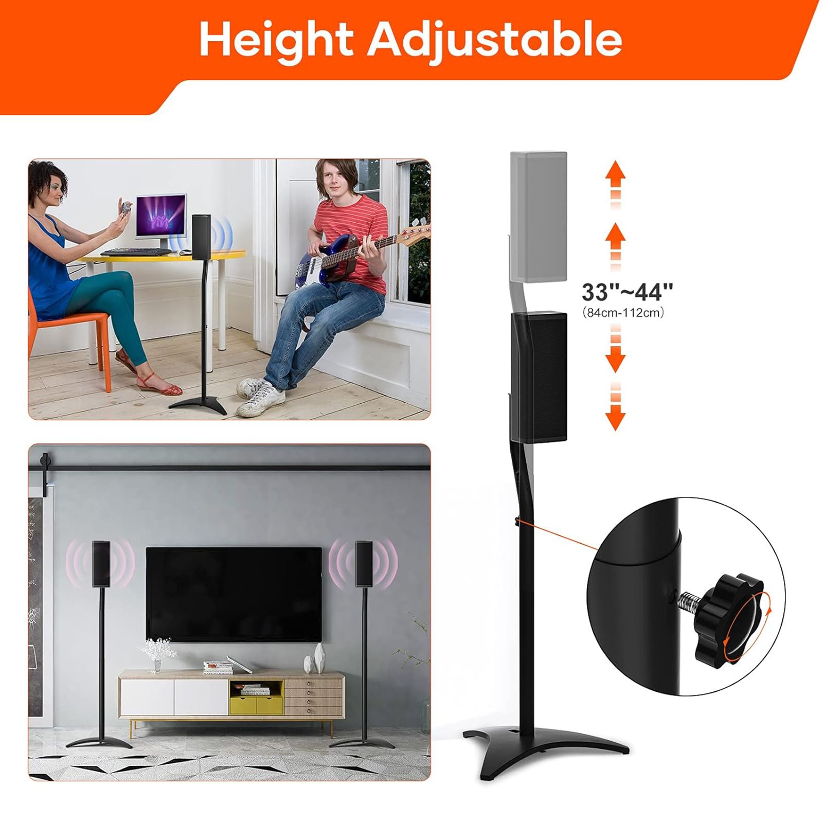 BOSE UFS-20 Series II Universal Floor Stand (Slender Metal, Black)_5