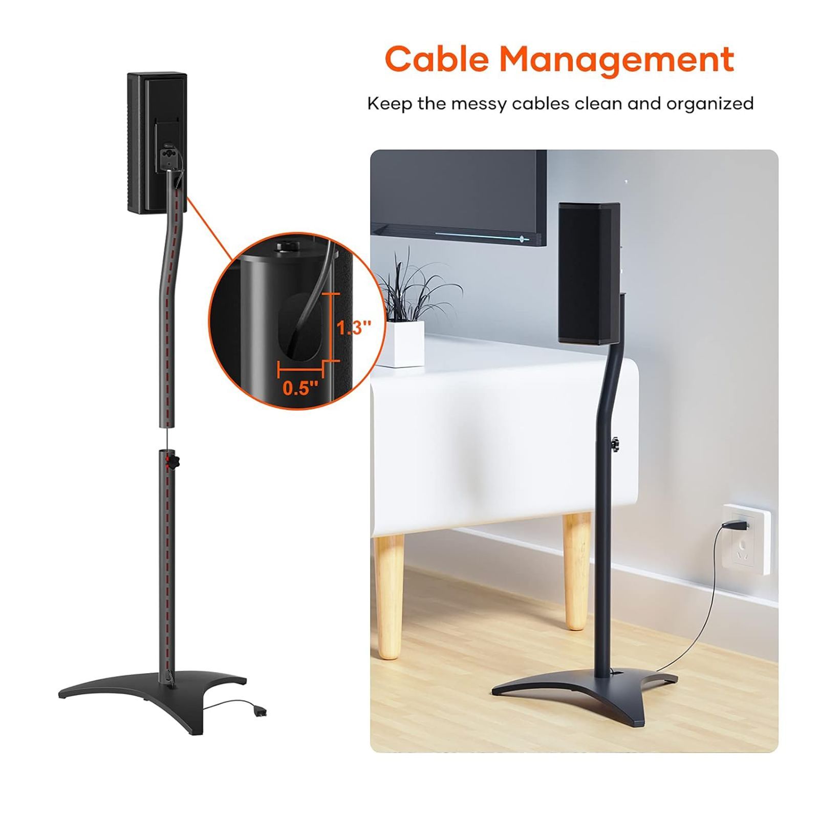 BOSE UFS-20 Series II Universal Floor Stand (Slender Metal, Black)_7