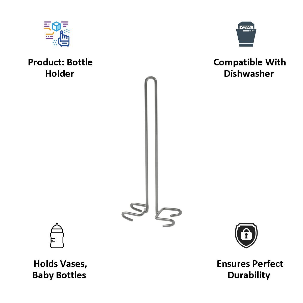 BOSCH Vase/Bottle Holder for Dishwasher (10001630, Silver)_4