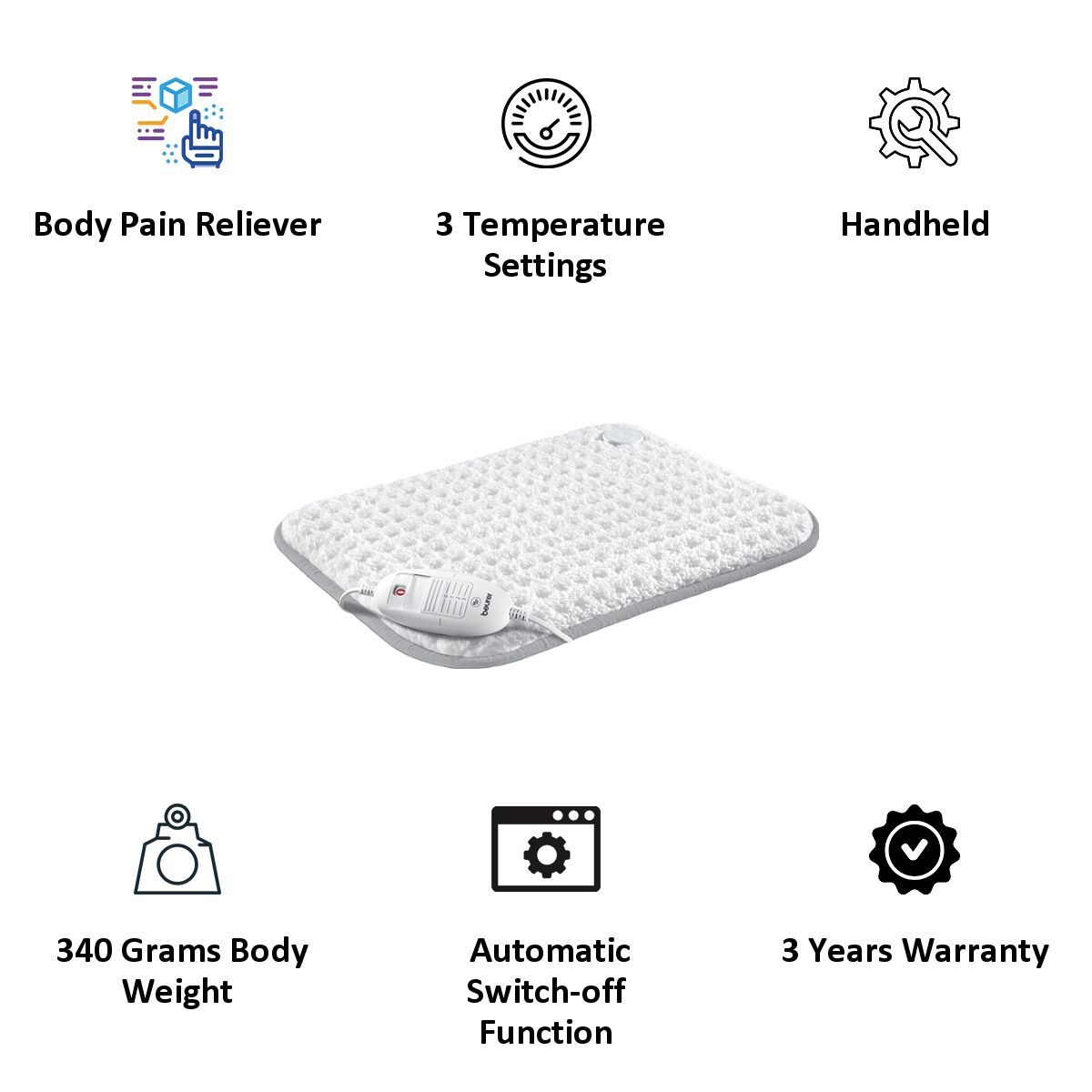 beurer HK 42 Super Cosy Heat Pad with Super Soft Surface (White)_4
