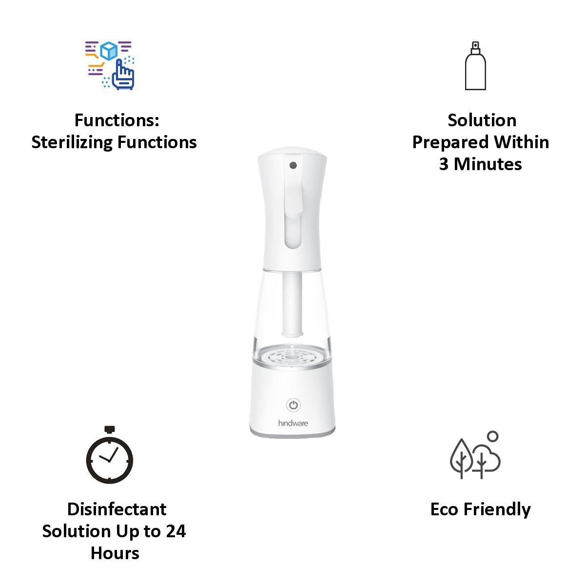 hindware Purge Electric Disinfectant Solution Generator (Algae Removal and Deodorization, DG-09201, White) hindware Purge Electric Disinfectant Solution Generator (Algae Removal and Deodorization, DG-09201, White)_5