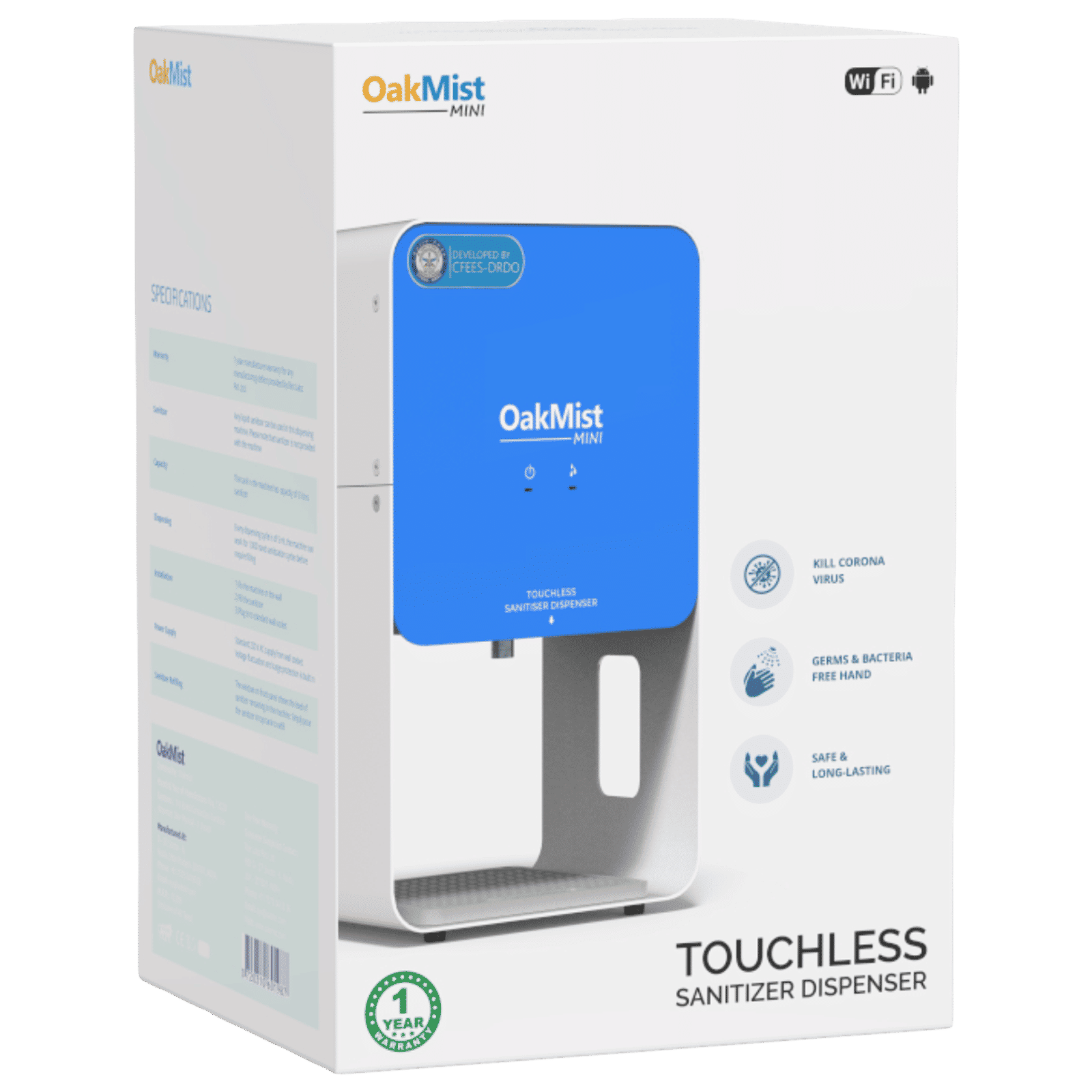 OakMist Mini Automatic Sanitizer Dispenser (Touchless Sanitizer Dispenser, 95102, White)_7