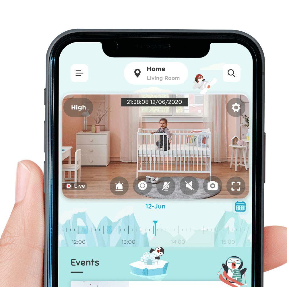 Qubo Baby Cam 1080p Full HD Wi-Fi CCTV Smart Baby Monitor (Alexa Supported, HCB01, White)_6