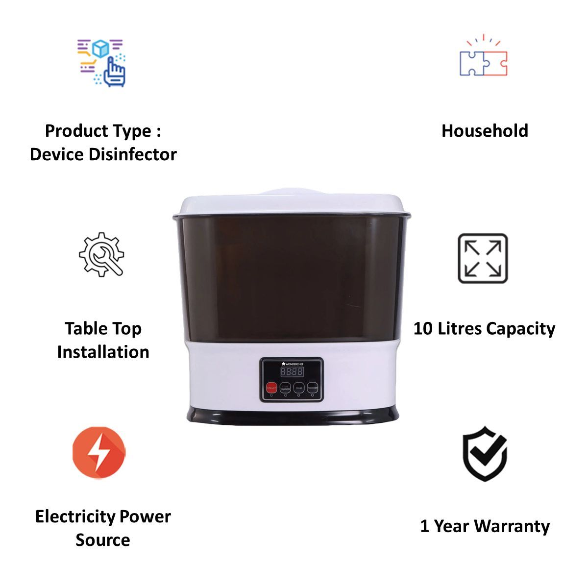 WONDERCHEF Veneto Electric Ozonizer (De-Odorizers Food Items, 63153575, Black/White) WONDERCHEF Veneto Electric Ozonizer (De-Odorizers Food Items, 63153575, Black/White)_4