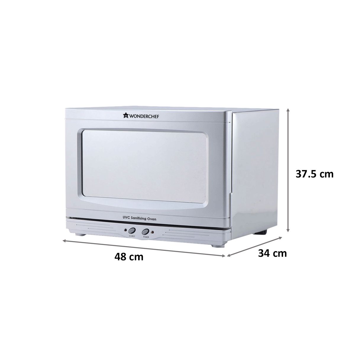 WONDERCHEF Torino Electric UVC Sanitizing Oven (Certified By ATCC, 63153576, Silver)_2