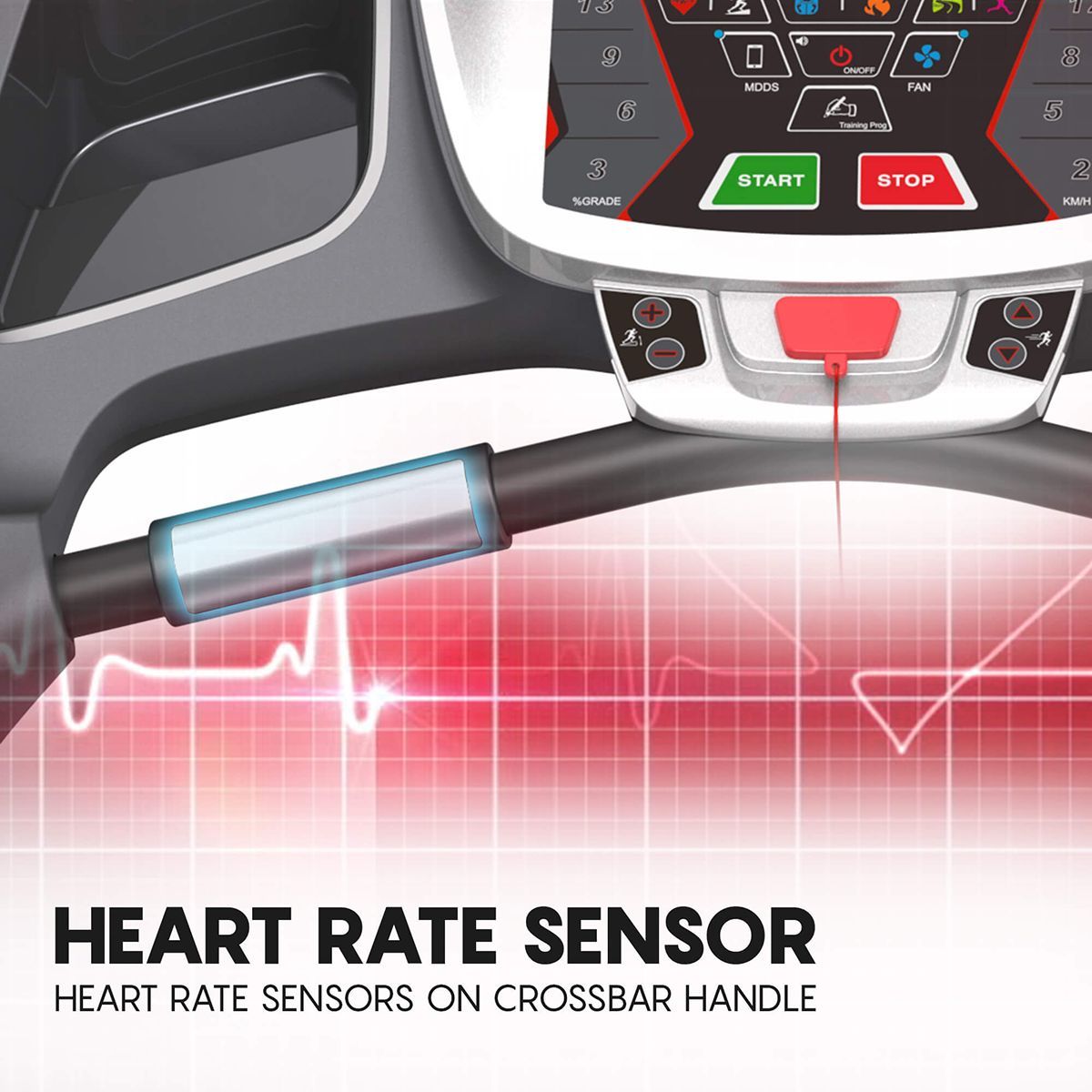 PowerMax MaxTrek 6 HP Foldable Motorized Treadmill (Hydraulic Softdrop System, TAC-515, Red/Black)_12