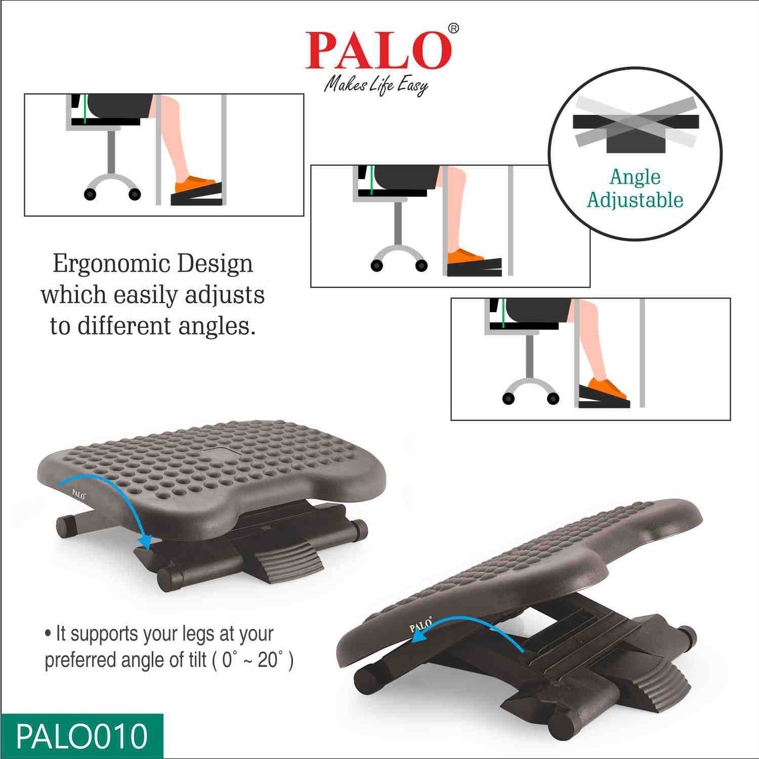 PALO PALO010 Massager (Rubber Padded Backing, Kanfa288, Black)_6
