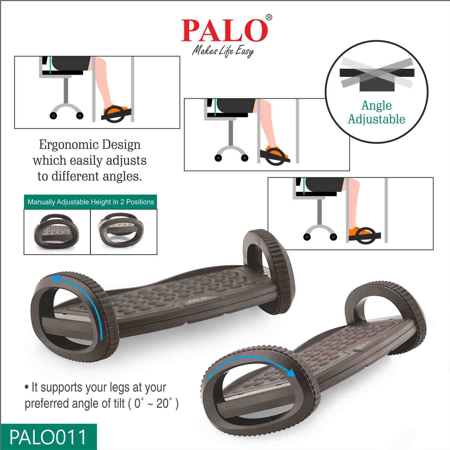 PALO PALO011 Massager (Rubber Padded Backing, Kanfa293, Black)_6