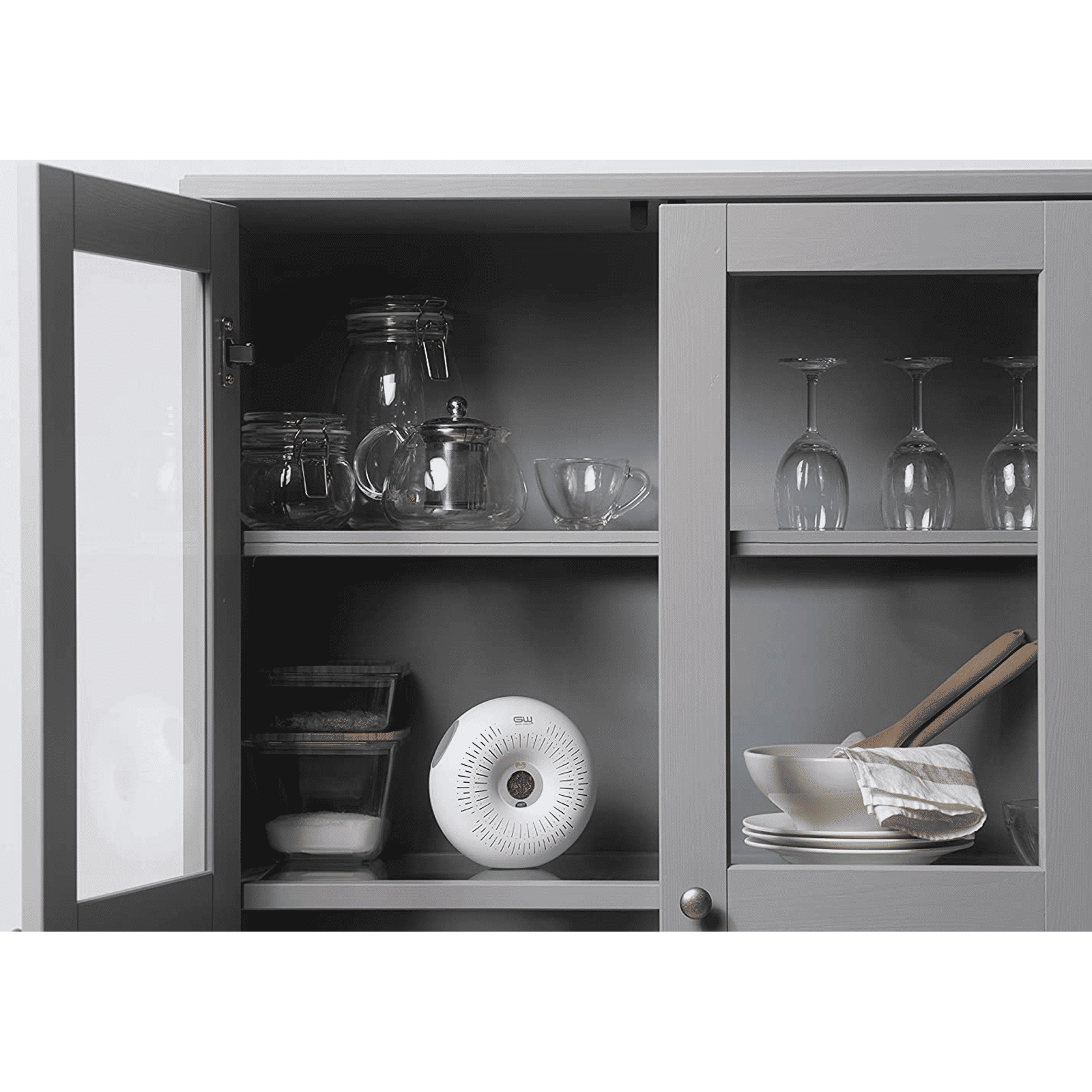 Origin OM1+ORB1 Wardrobe, Study, Food Storage Cabinet, Safe & Car Mini Dehumidifier with Recharging Base (Removes Excess Moisture & Musty Smell, White)_4