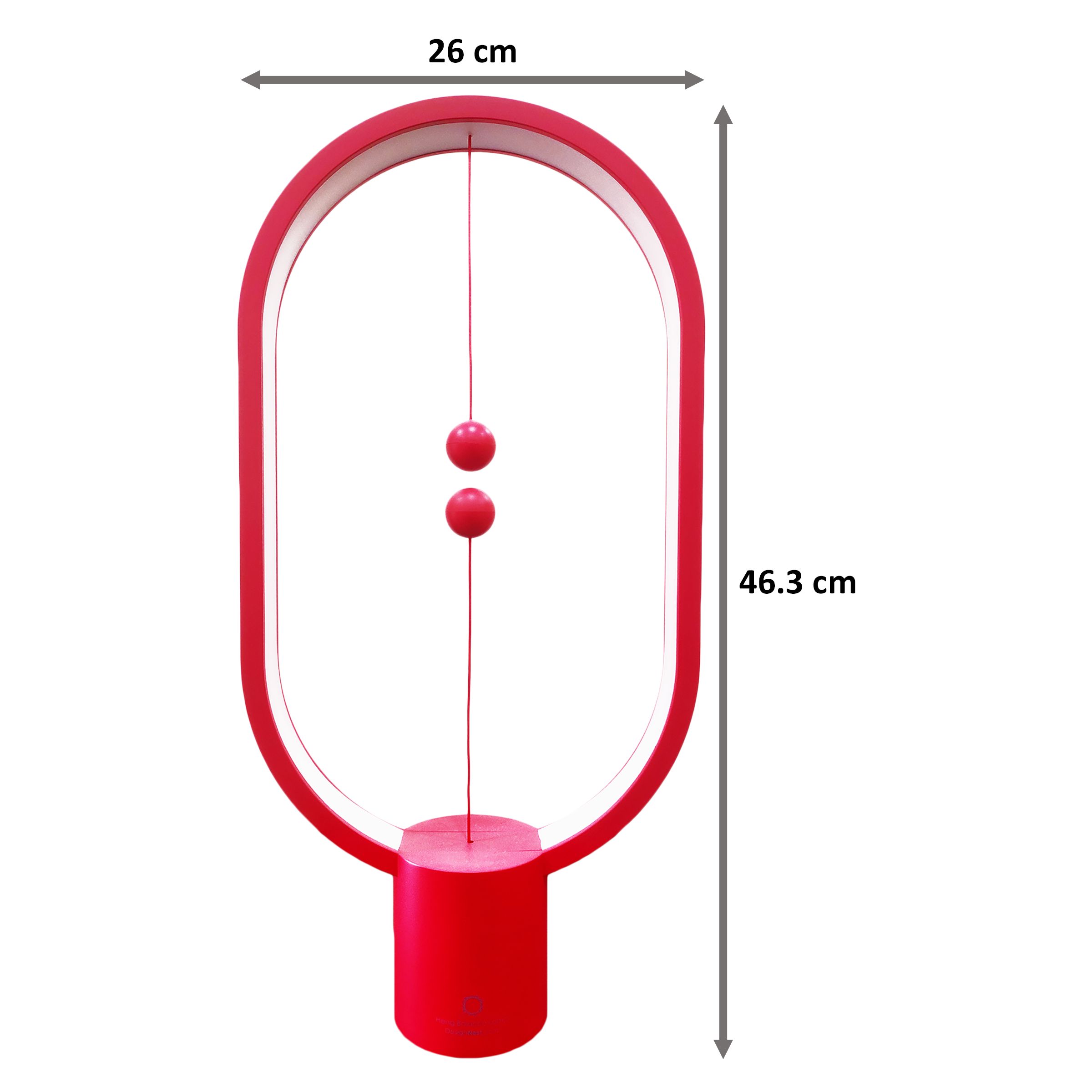 DesignNest Heng Balance 5 Watts LED Table Lamp (249 Lumens, 20000 Hours Life Span, DH0075RD/HBLEUC, Red)_2