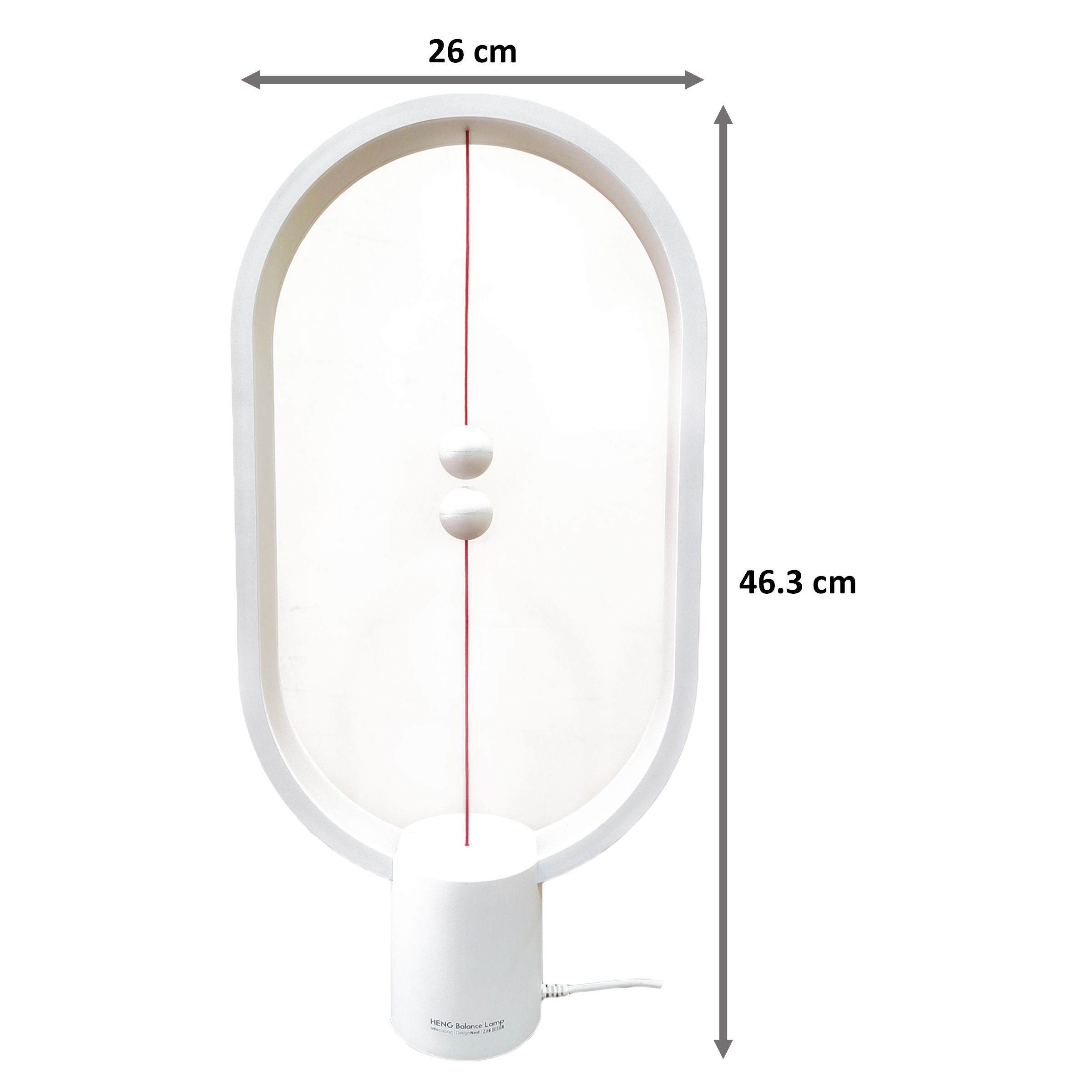 DesignNest Heng Balance 5 Watts LED Table Lamp (249 Lumens, 20000 Hours Life Span, DH0075WT/HBLEUC, White)_2