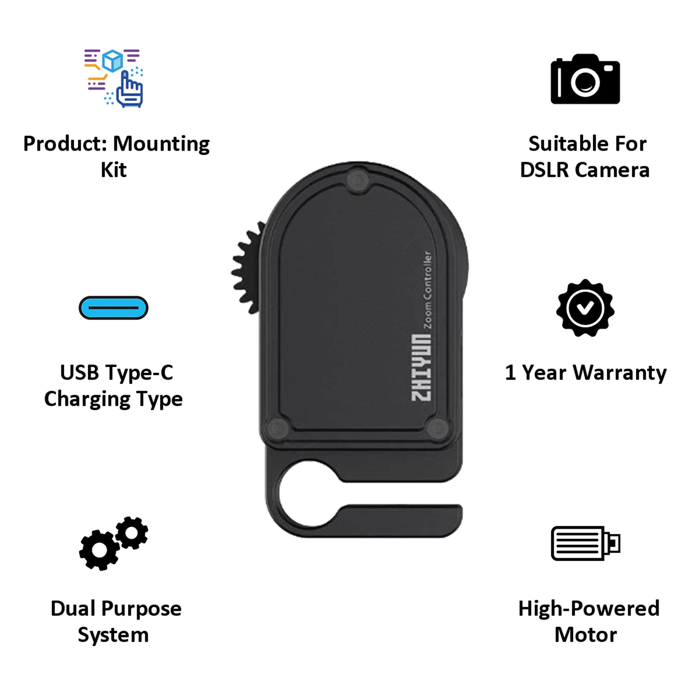 Zhiyun Transmount Servo Focus Controller For Camera (Real-time Focus, Black)_4