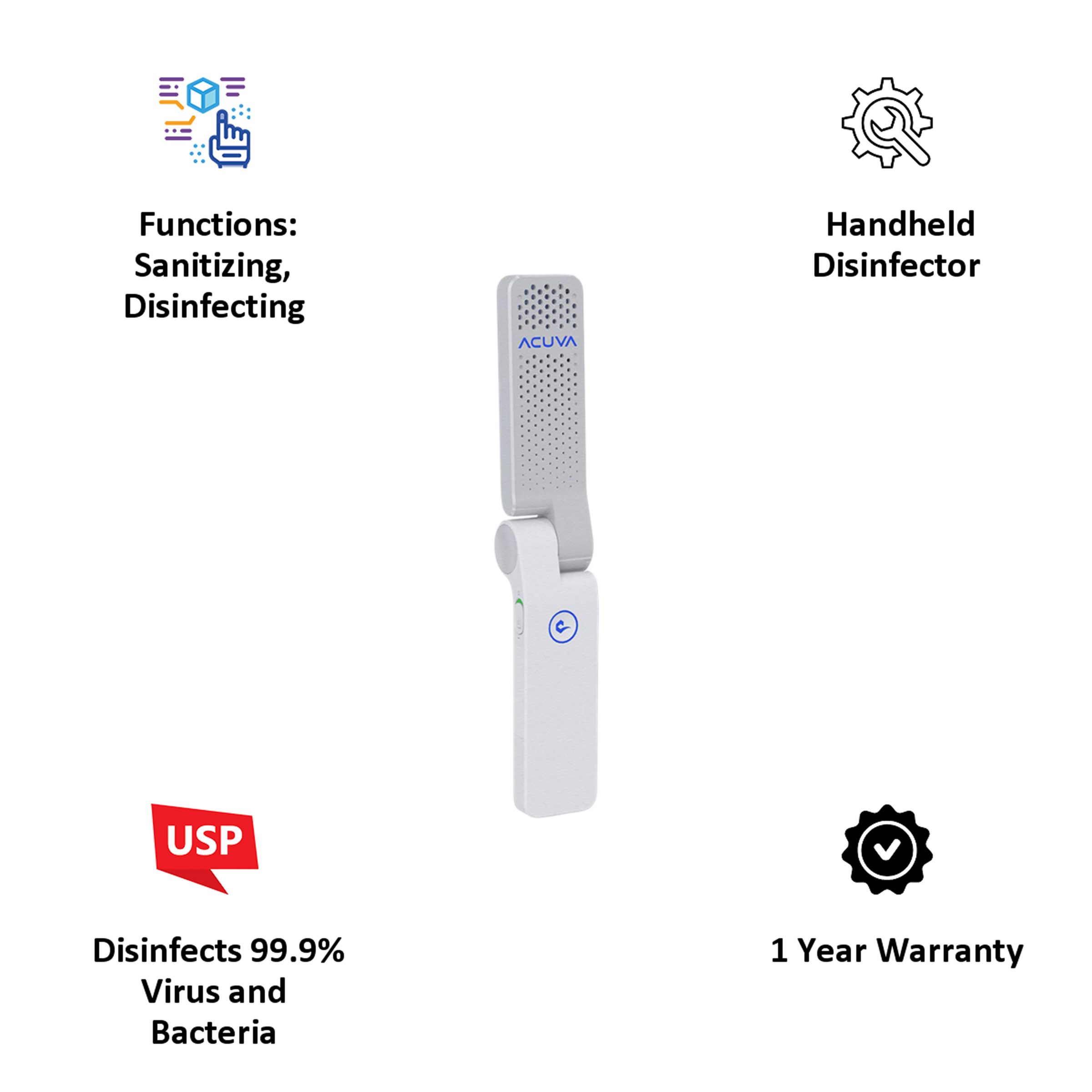ACUVA Solarix Virus Disinfector (Disinfects 99.9 percent, 600-1200-04, White)_4