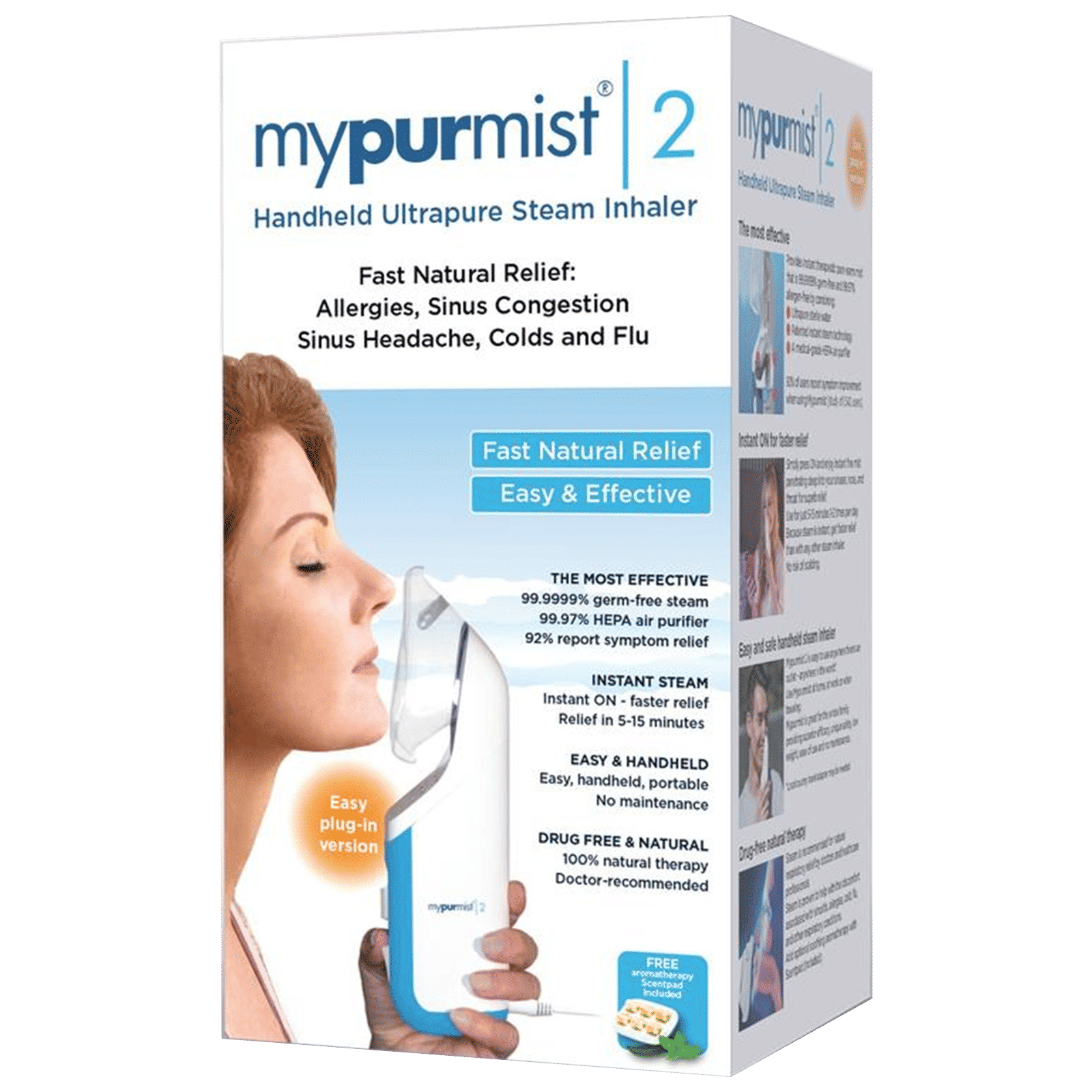 mypurmist Pain Reliever (Steam Inhaler and Air Purifier, NI1896, White)_7