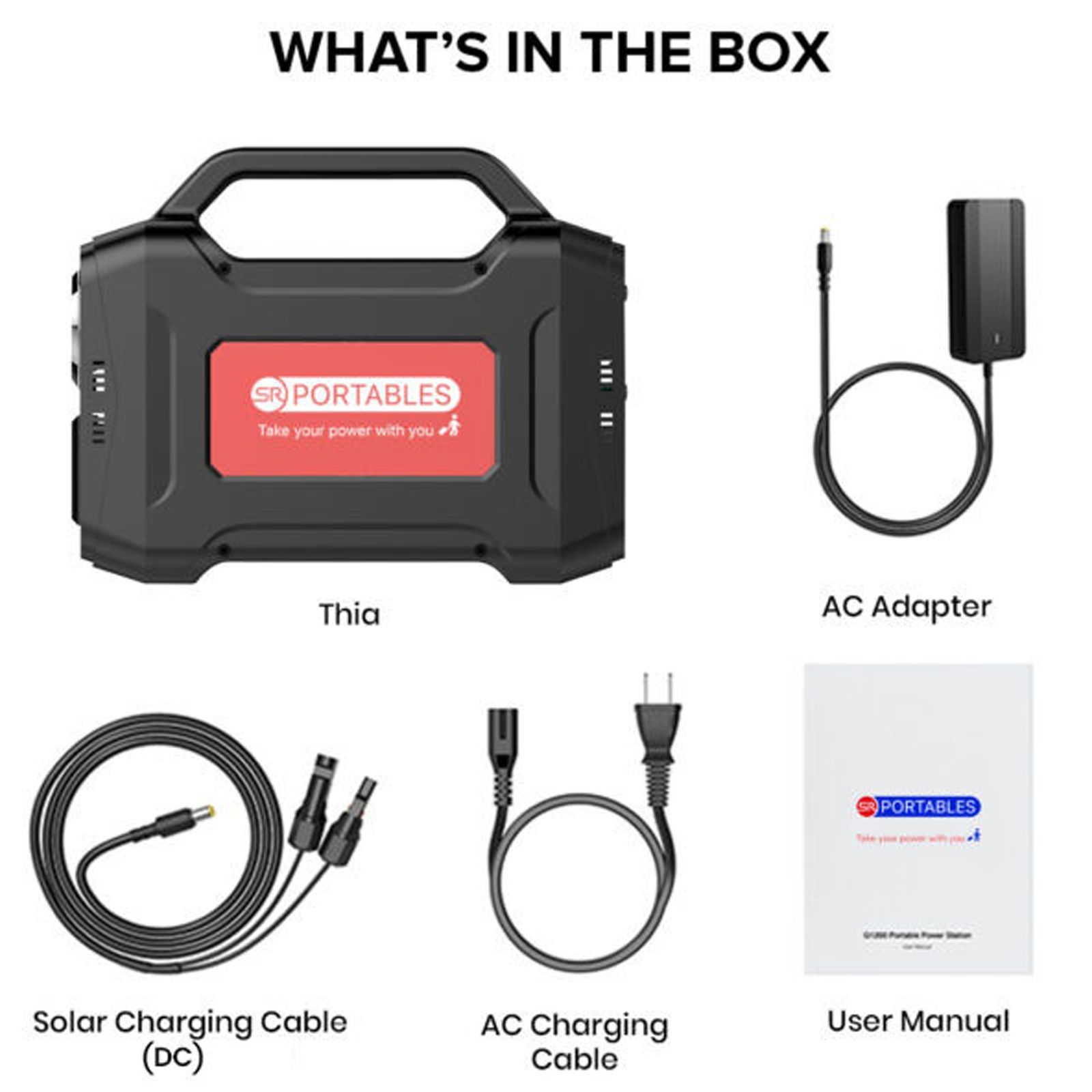 SR PORTABLES Thia 130Wh 130 Watts Portable Solar Generator (Water Resistant, SRTHIASG, Orange)_6