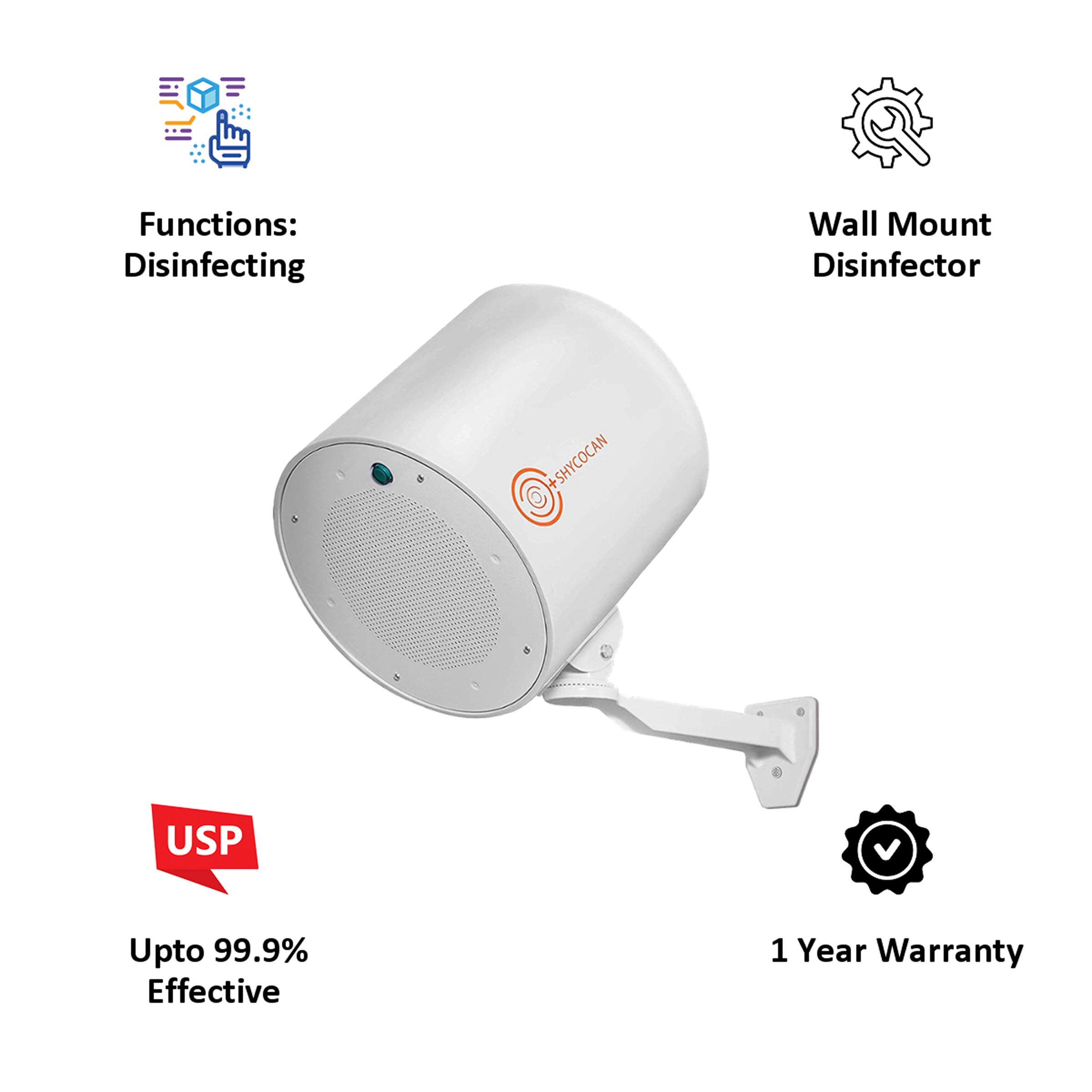 Shycocan Virus Attenuation Electric Virus Disinfector (Wall mount, SHCC-915, Light Grey)_4