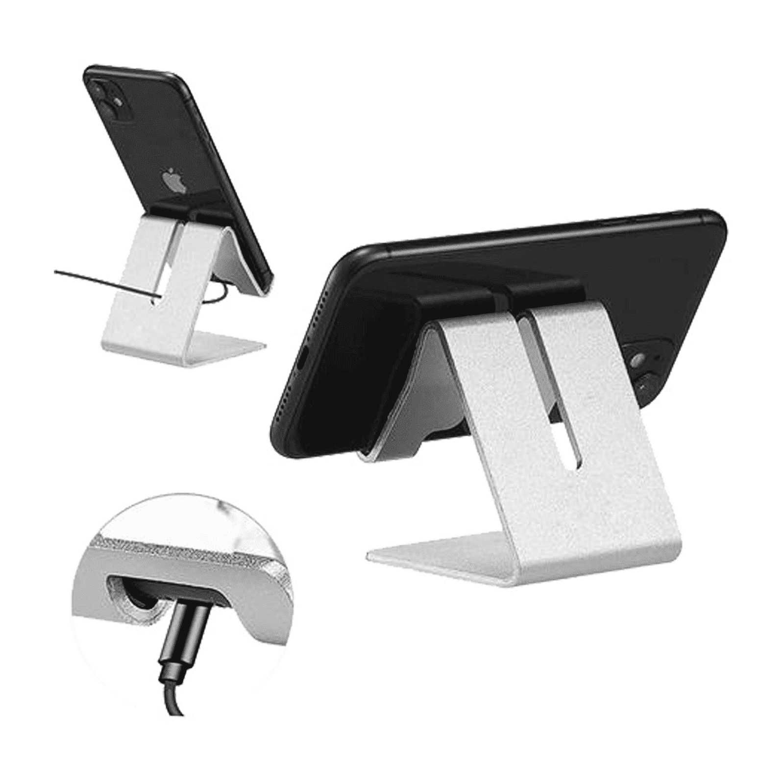 in base Handy Desktop Stand For Mobile & Tablet (IB-818, Silver)_3