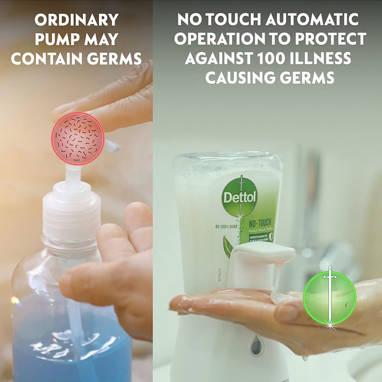 Dettol Automatic Soap Dispenser (Aloe Vera Refill Pack- 250ml, 3192934, White)_7